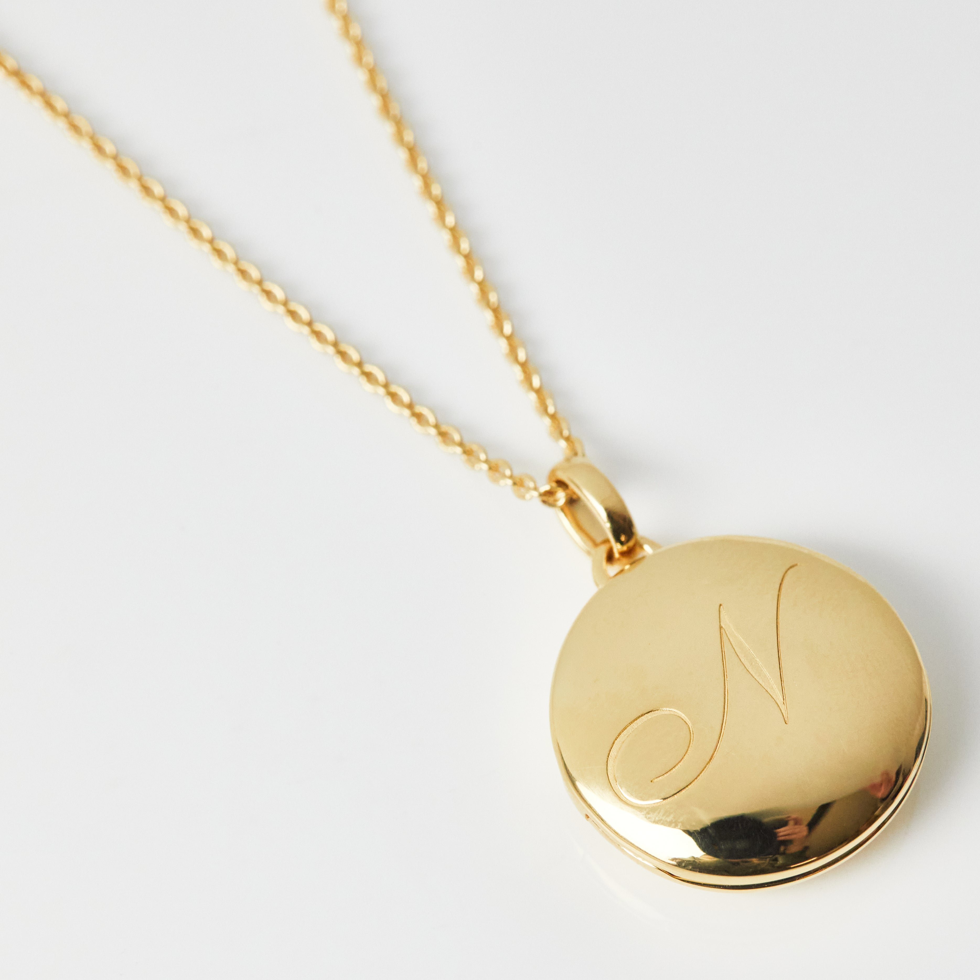 Personalized Engraved Initial Locket Necklace with Diamond Accents - Perfect Gift for Women, Mom, Girlfriend | Valentine's Day, Anniversary, Birthday Jewelry Present