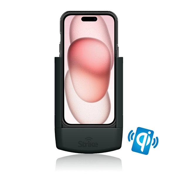 iPhone 15 Car Mount with Wireless Charging - Compatible with Strike Rugged Case | Hands-Free Charging for Safe Driving & Commuting