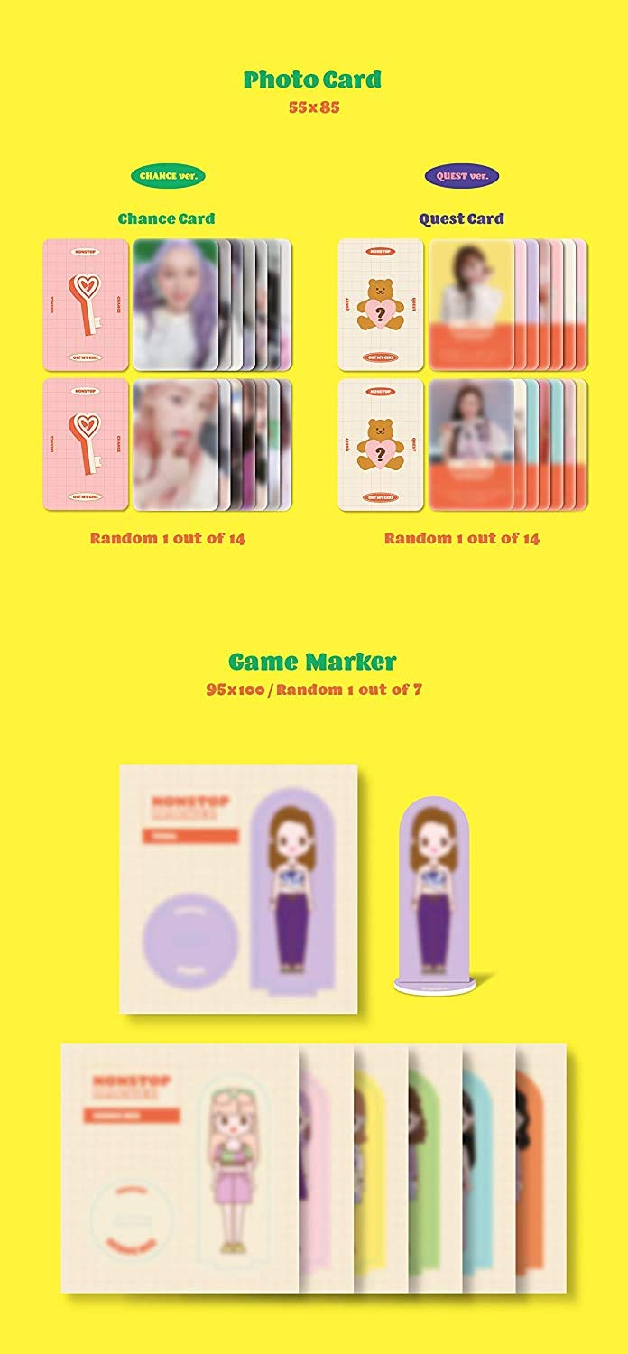 OH MY GIRL [NONSTOP] 7th Mini Album (Random Version) - CD, Photo Book, Cards, Game Board & Marker Set | Official K-POP Merchandise | Perfect for K-POP Fans & Collectors | Great Gift for Music Lovers & K-POP Enthusiasts