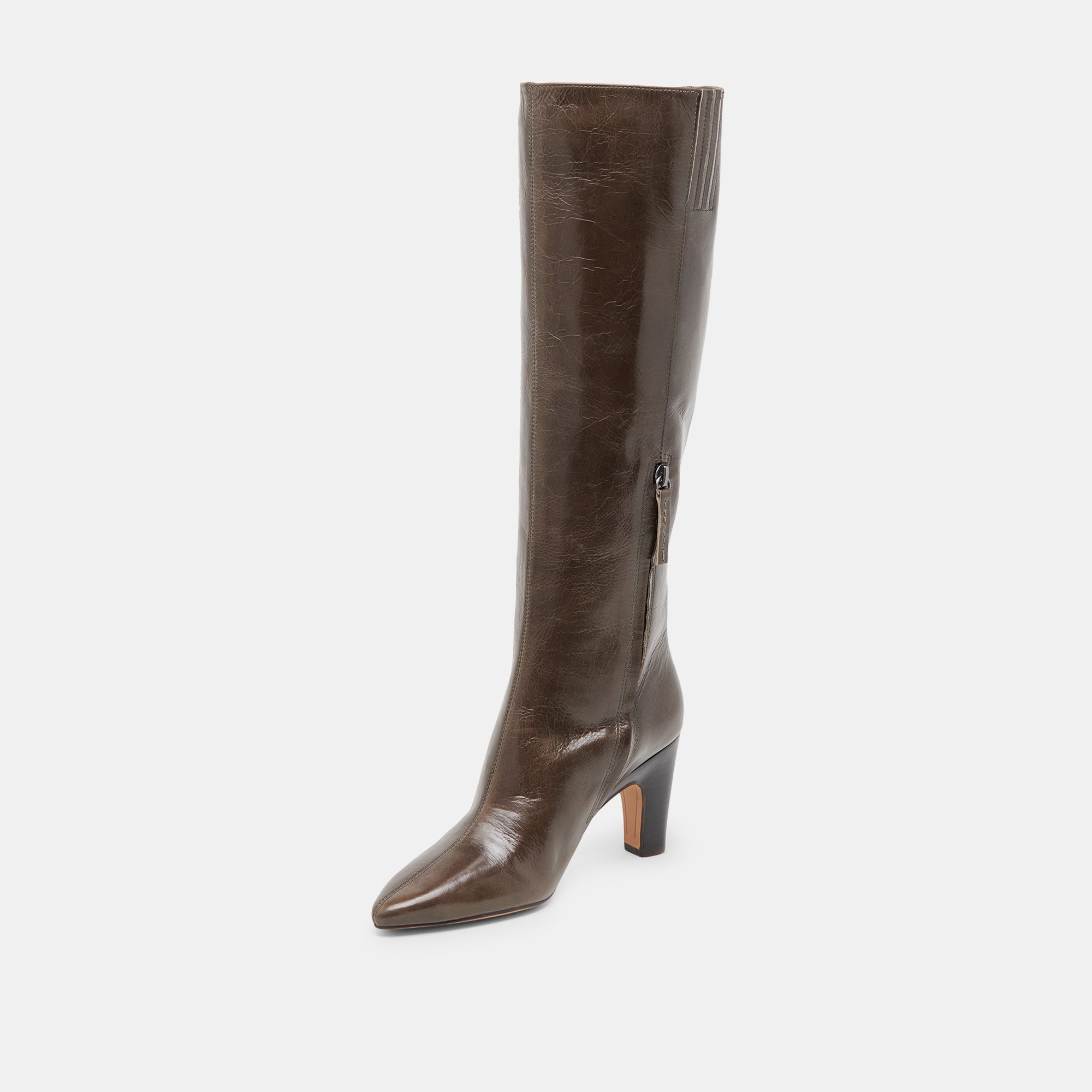 NELAS BOOTS DARK OLIVE LEATHER - Women's Fashion Ankle Boots, Genuine Leather, Comfortable & Stylish for Fall/Winter - Perfect for Office, Dating & Casual Outfits