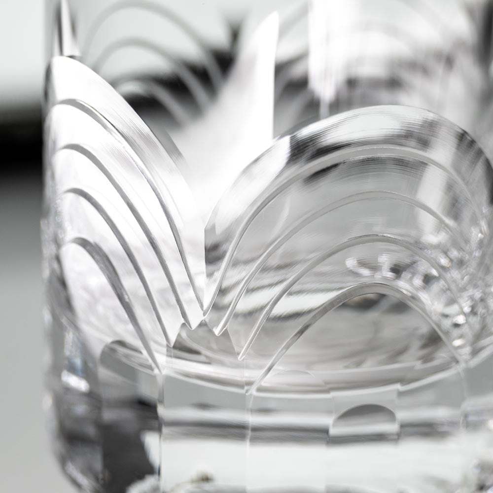 Premium Cascades Clear 7oz Whiskey Glasses Set of 4 - Perfect for Scotch, Bourbon & Cocktails - Ideal for Home Bars, Gifts & Entertaining