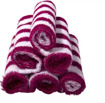 Premium Soft Cotton Face Towels Set of 12 - Gentle Skin Care for Daily Use - Purple Bath & Beauty Towels for Spa, Gym, Travel & Home