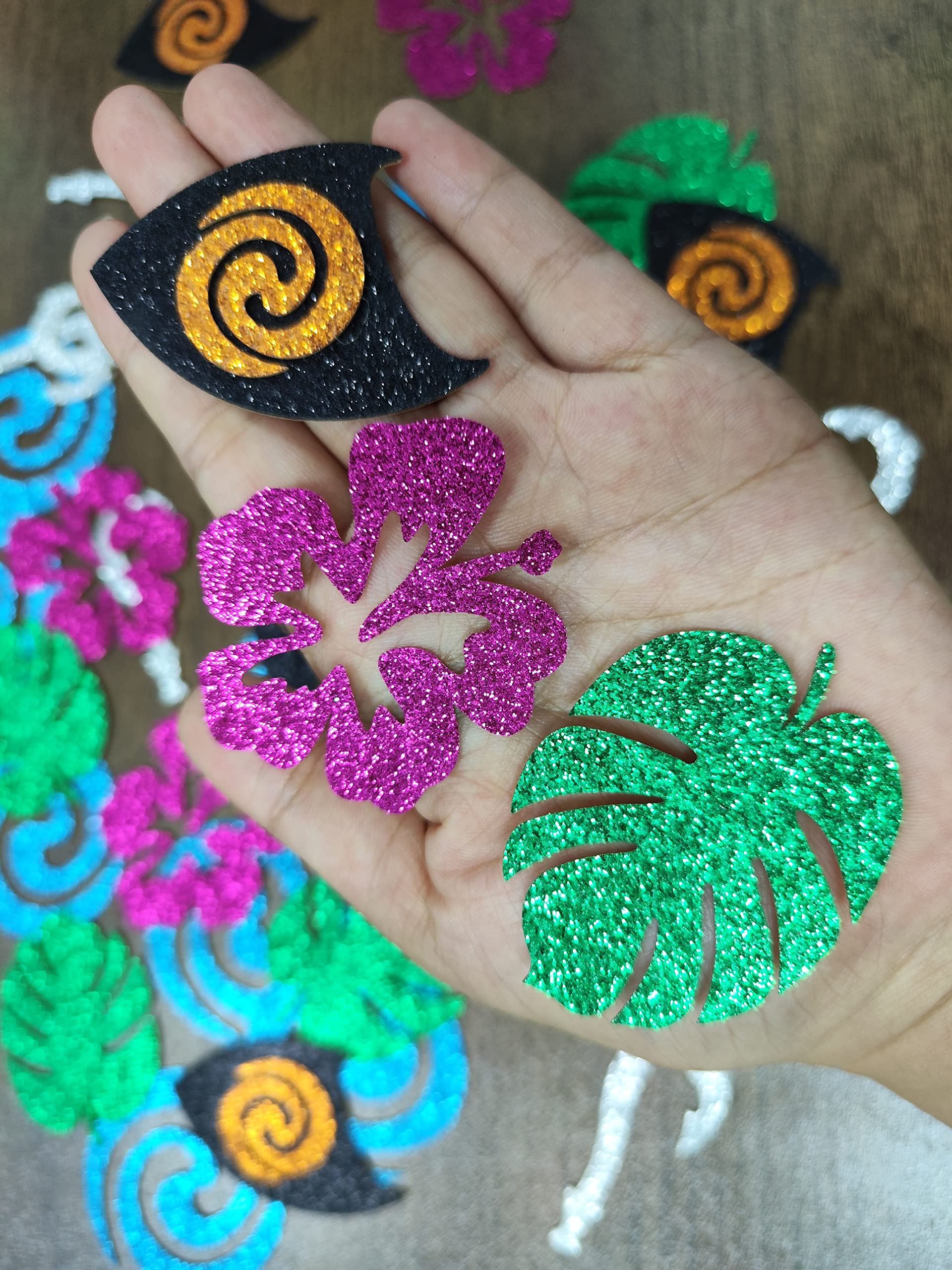 200Pcs Moana Birthday Confetti - Tropical Hawaiian Party Decorations for Baby Showers, Luau Theme Parties & Table Decor - Perfect for Disney Moana Themed Celebrations