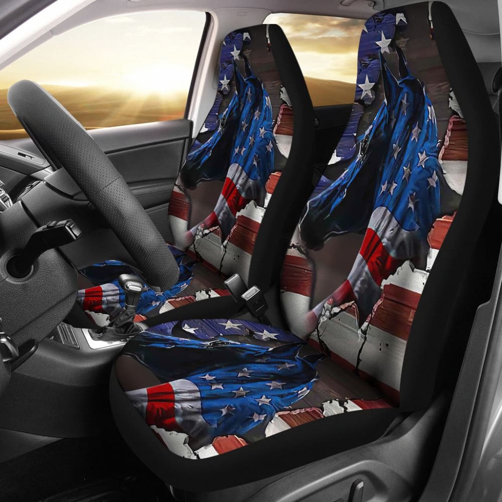 Premium American Horse Car Seat Covers - Perfect Gift for Horse Lovers | Durable & Stylish for Trucks, SUVs & Cars | Ideal for Equestrians & Western Riders
