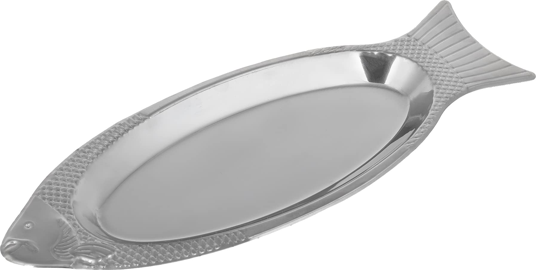 Premium Stainless Steel Oval Fish Platter - Elegant Serving Dish for Seafood, Sushi & Appetizers - Perfect for Dinner Parties, Catering & Restaurant Presentations