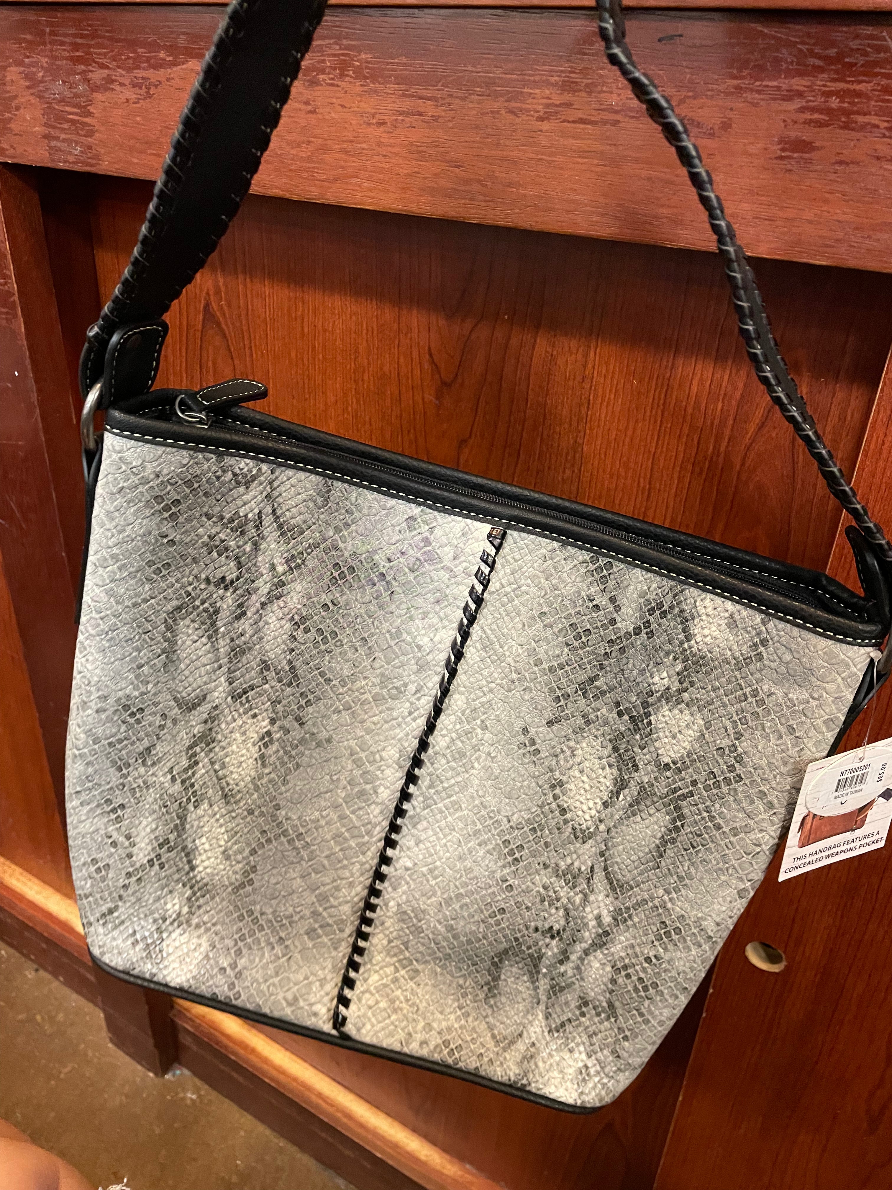 Stylish Grey Python Print Tote Bag for Women - Fashionable Handbag for Work, Travel & Shopping | Durable & Trendy Accessory