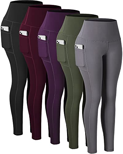 5 Packs - Black/Army Green/Gray/Purple/Cassis