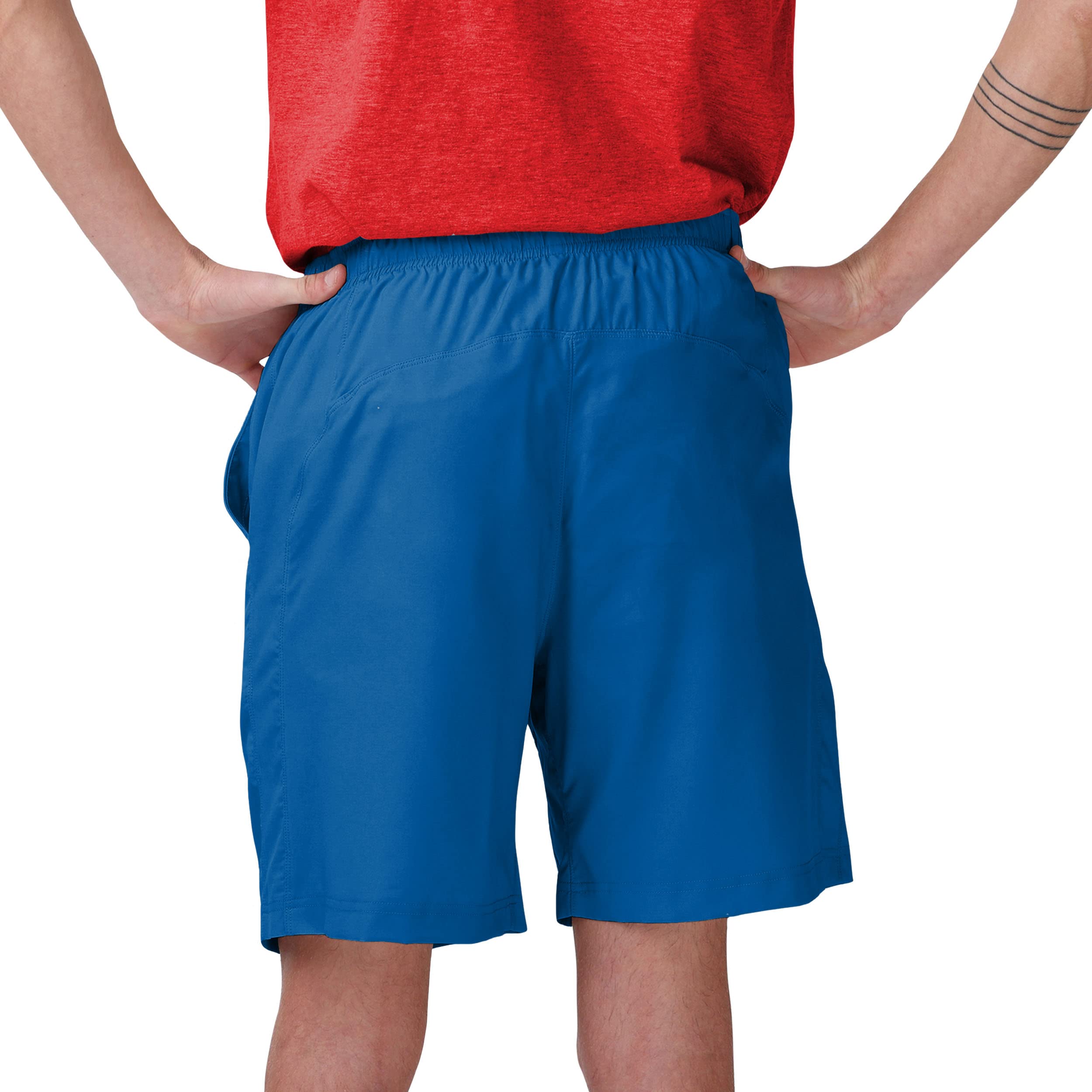 FOCO Buffalo Bills NFL Men's Solid Woven Athletic Shorts - Comfortable Breathable Casual Sports Shorts for Game Day, Workout, and Lounge Wear - Size S