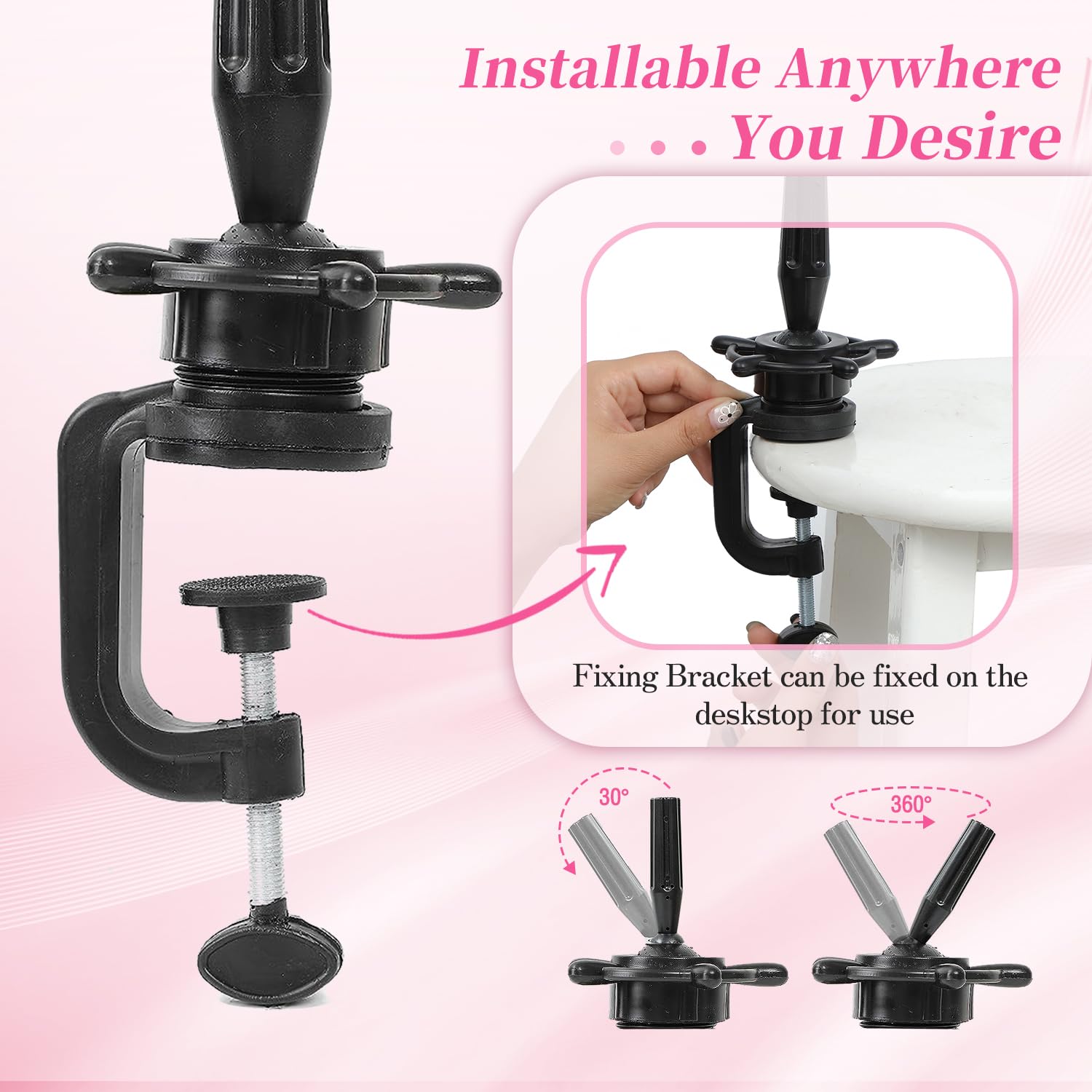 Professional Acrylic Nail Practice Hand Mannequin - Flexible Fake Hand with Clamp Holder for Nail Art Training & Practice (Dark Skin Tone) - Perfect for Beginners, Nail Technicians & Salon Training