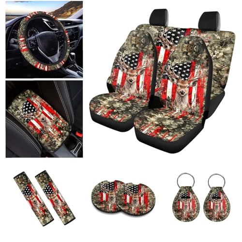American Flag Deer Camouflage Hunting - Brown