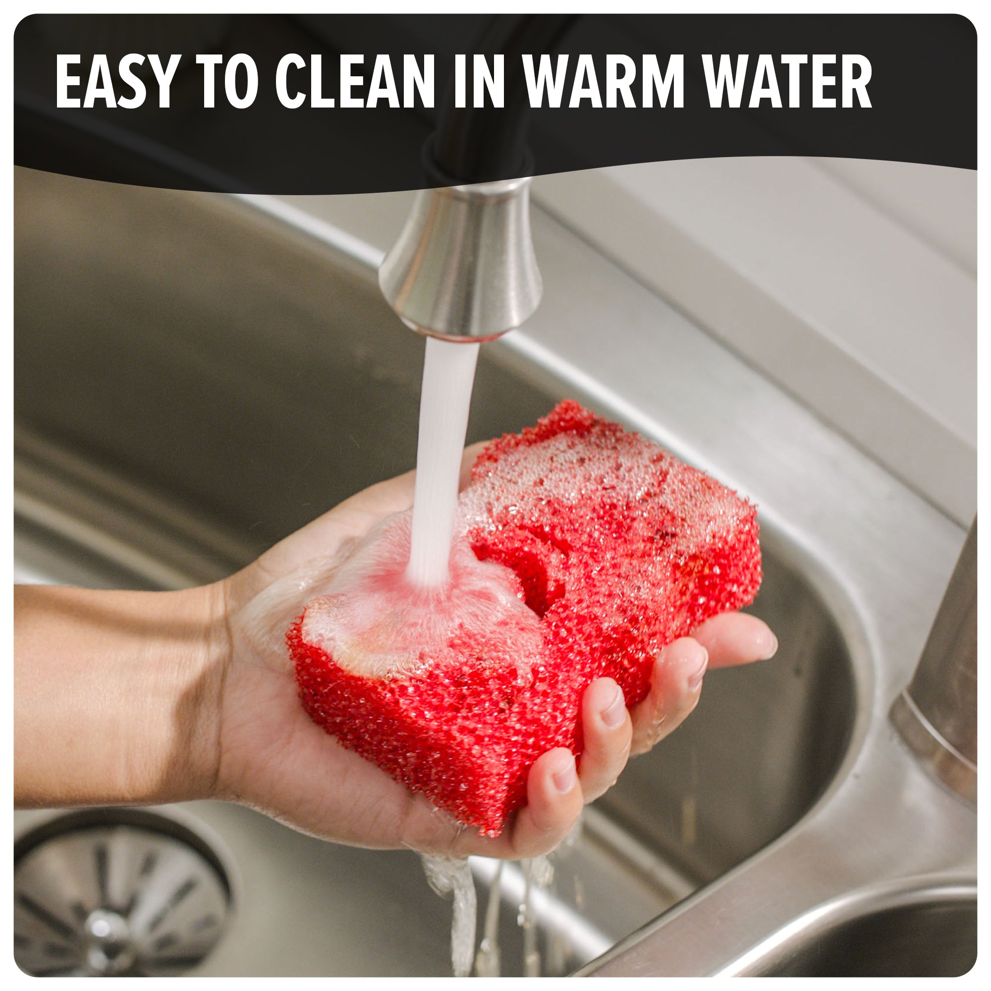 Scrub Devil Sponge - Heavy Duty Cleaning Sponge for Kitchen, Bathroom & Household - Non-Scratch Scouring Pads for Pots, Pans, Dishes & Stainless Steel - Perfect for Deep Cleaning & Tough Stains