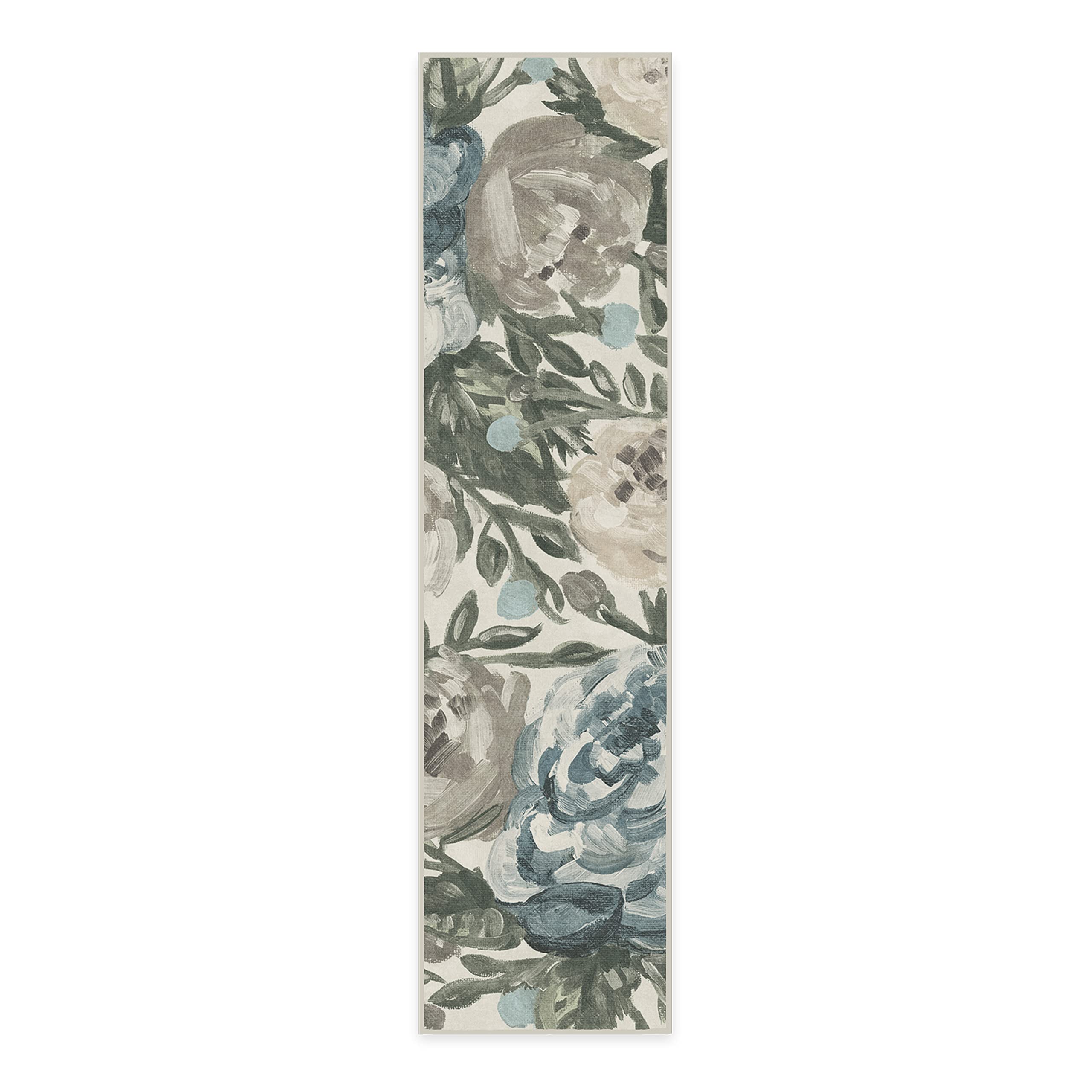 Ruggable Washable 2x10 Runner Rug - Camellia Jade | Non-Slip Premium Hallway, Kitchen, Entryway Rug | Machine Washable Runner for Living Room, Bedroom, Office | Perfect for High-Traffic Areas & Pet-Friendly Homes