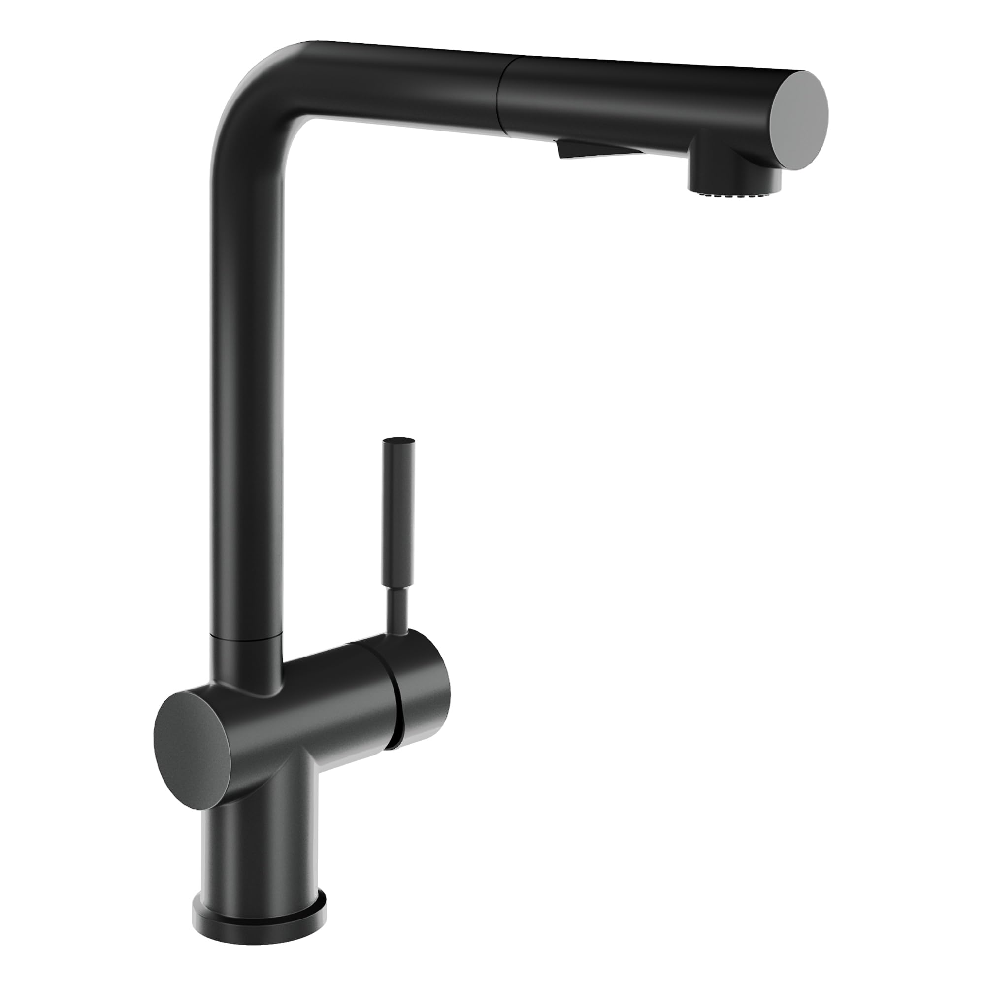 TORVA Matte Black Kitchen Faucet with Pull Down Sprayer - Stainless Steel Single Handle Sink Faucet for Modern Kitchens | Perfect for Cooking, Washing Dishes & Food Prep