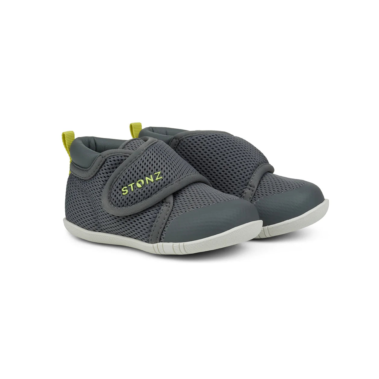 Stonz Steel/Lantern Green Cruiser Baby Shoes - Waterproof & Non-Slip First Walkers for Toddlers - Perfect for Outdoor Adventures & Indoor Play