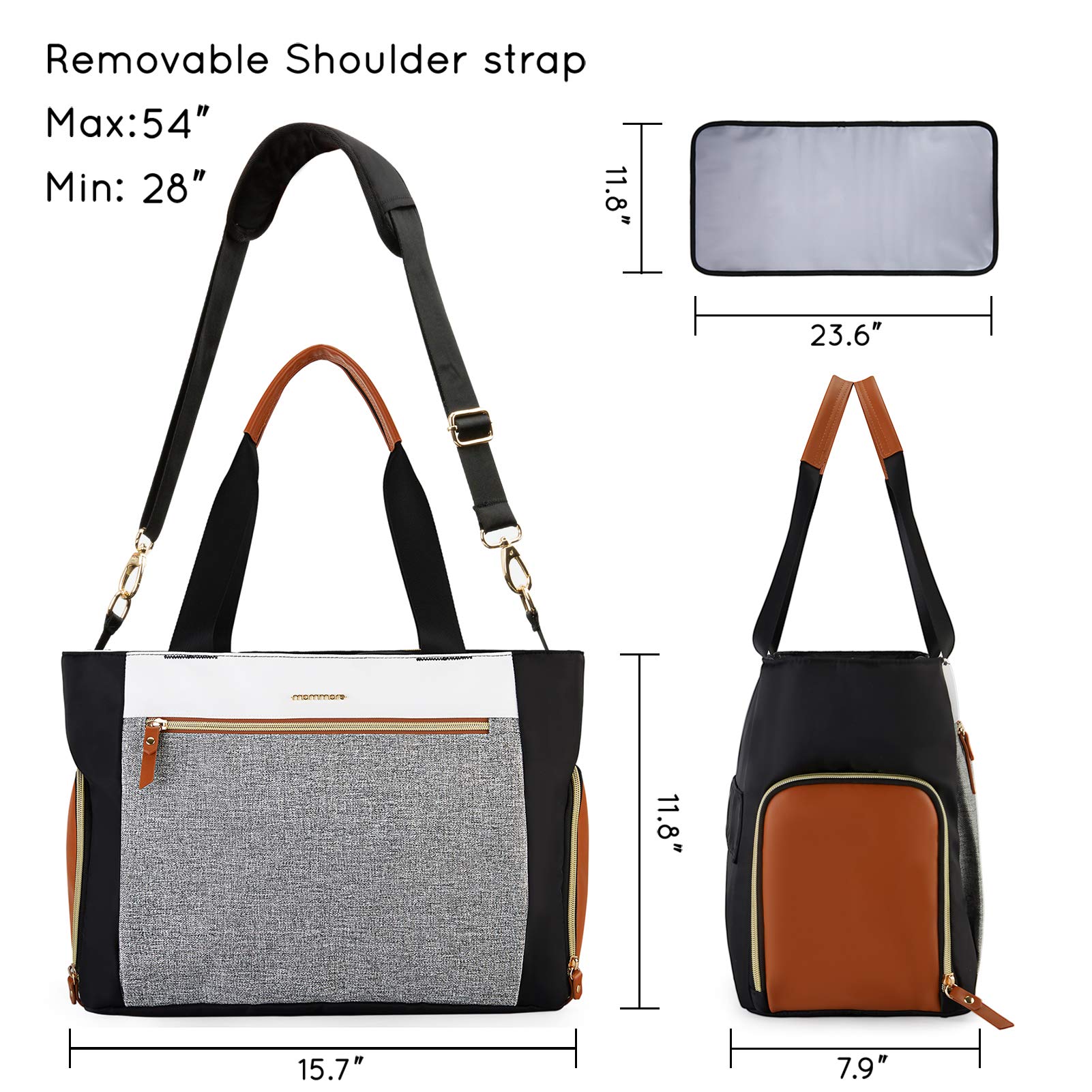 Mommore Multi-Functional Breast Pump & Diaper Bag with 15