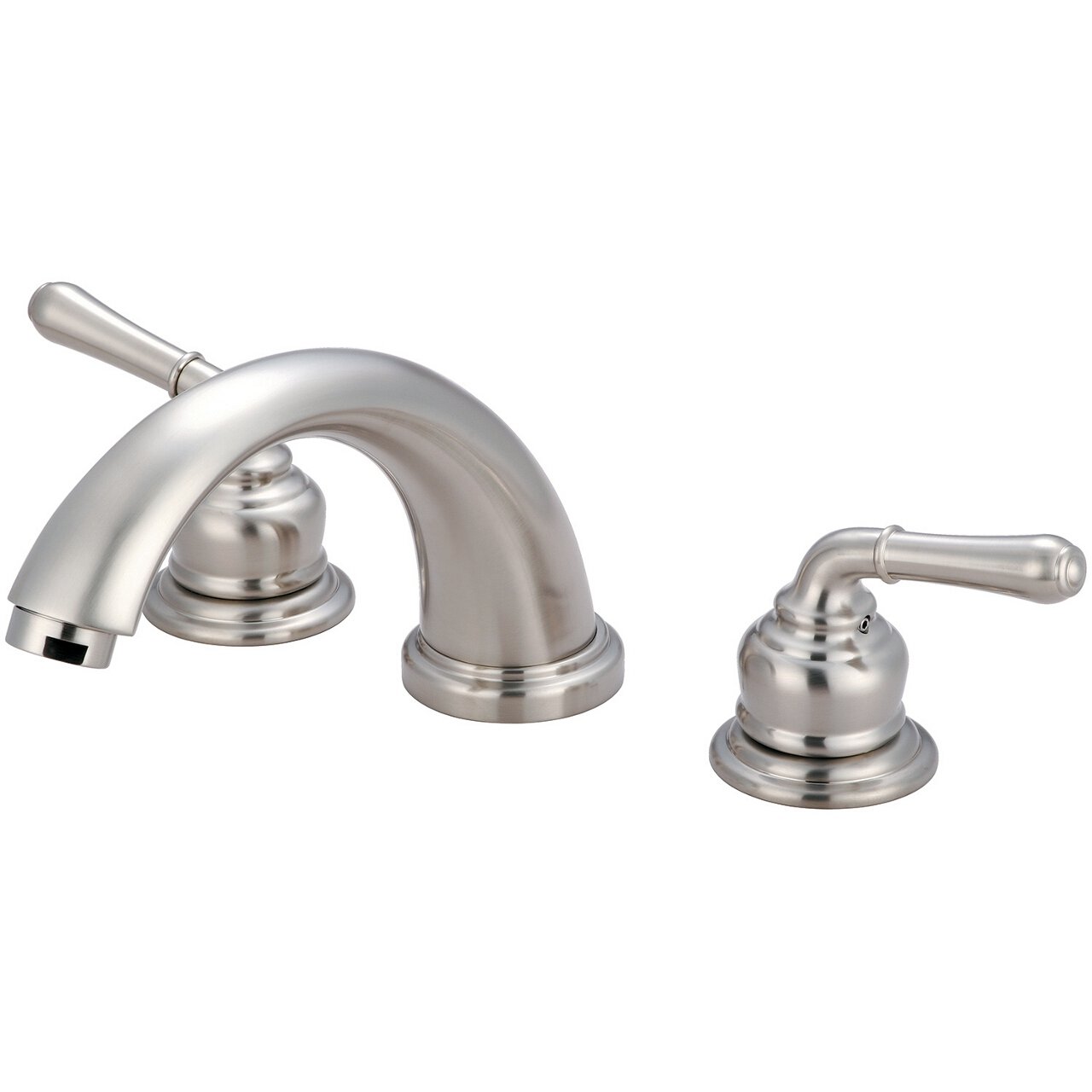 Olympia P-1131T-BN Brushed Nickel Two Handle Roman Tub Faucet Set - Elegant Bathroom Fixture for Freestanding Tubs & Spa Retreats