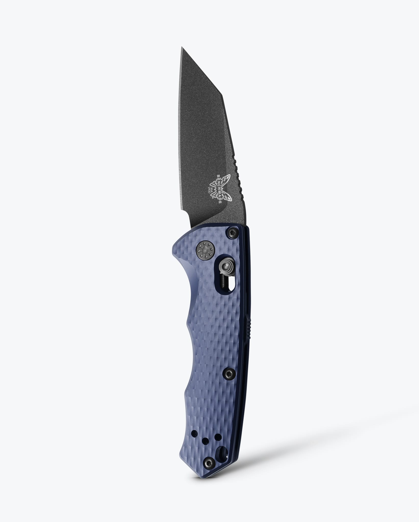 Auto Immunity™ Crater Blue Aluminum Wharncliffe Pocket Knife - EDC, Camping & Outdoor Survival Gear