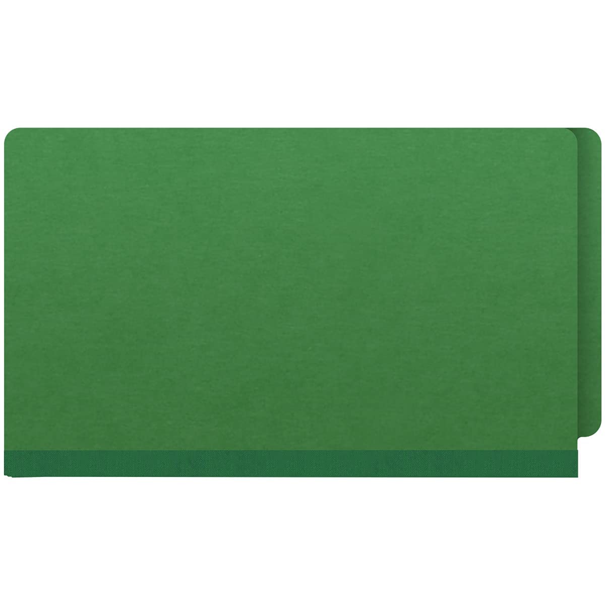 25-Point Pressboard Classification Folders with Full Cut End Tab - Legal Size, 2 Dividers, Moss Green (Box of 10) - Perfect for Office Organization, Document Filing & Legal Paperwork