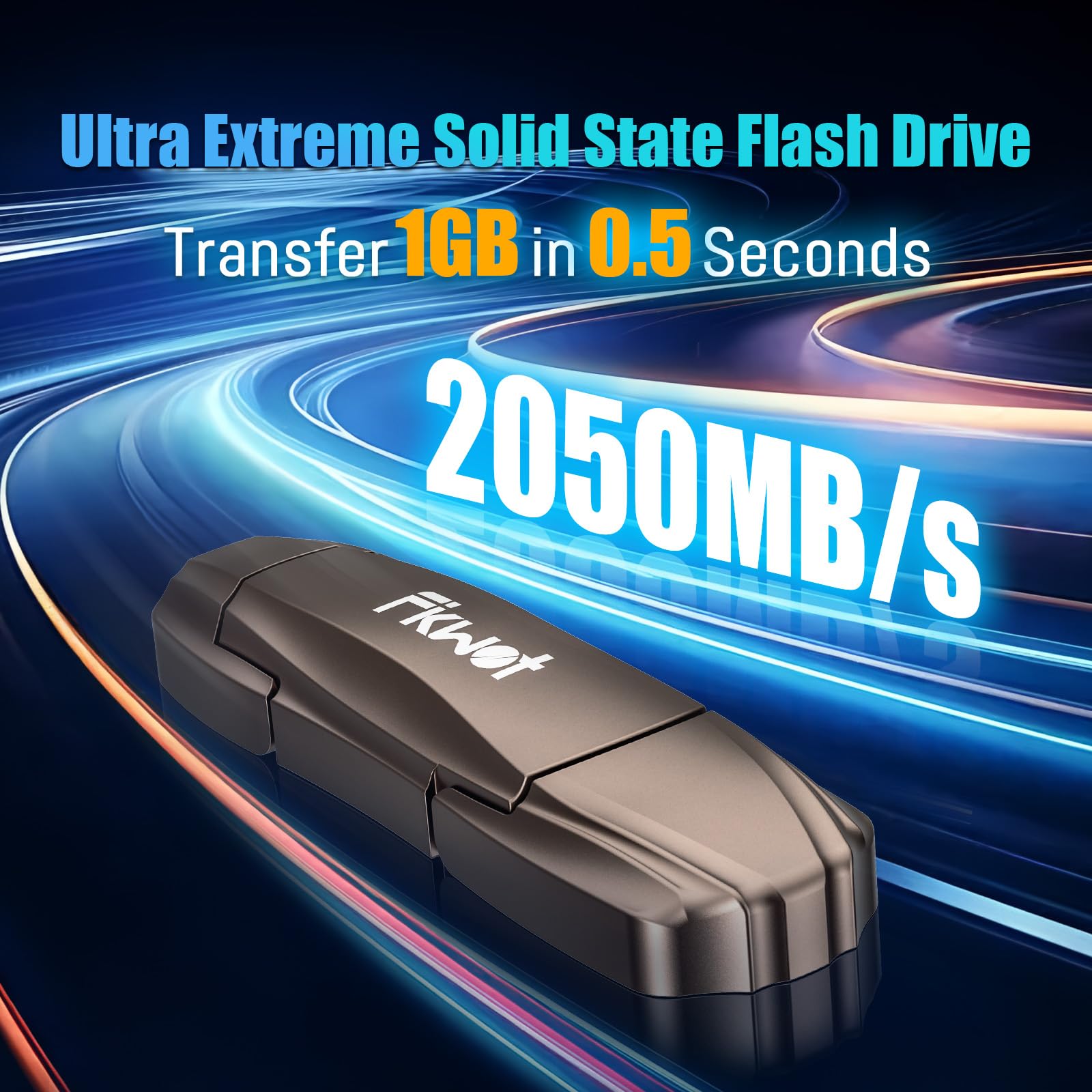 2TB External SSD USB Flash Drive - 2050MB/s High-Speed 2-in-1 USB-C & USB-A 3.2 Gen2 Portable Solid State Thumb Drive - Compatible with iPhone 15/16, Android, Windows, Mac, PC & Laptops - Perfect for Data Storage, File Transfer & Backup