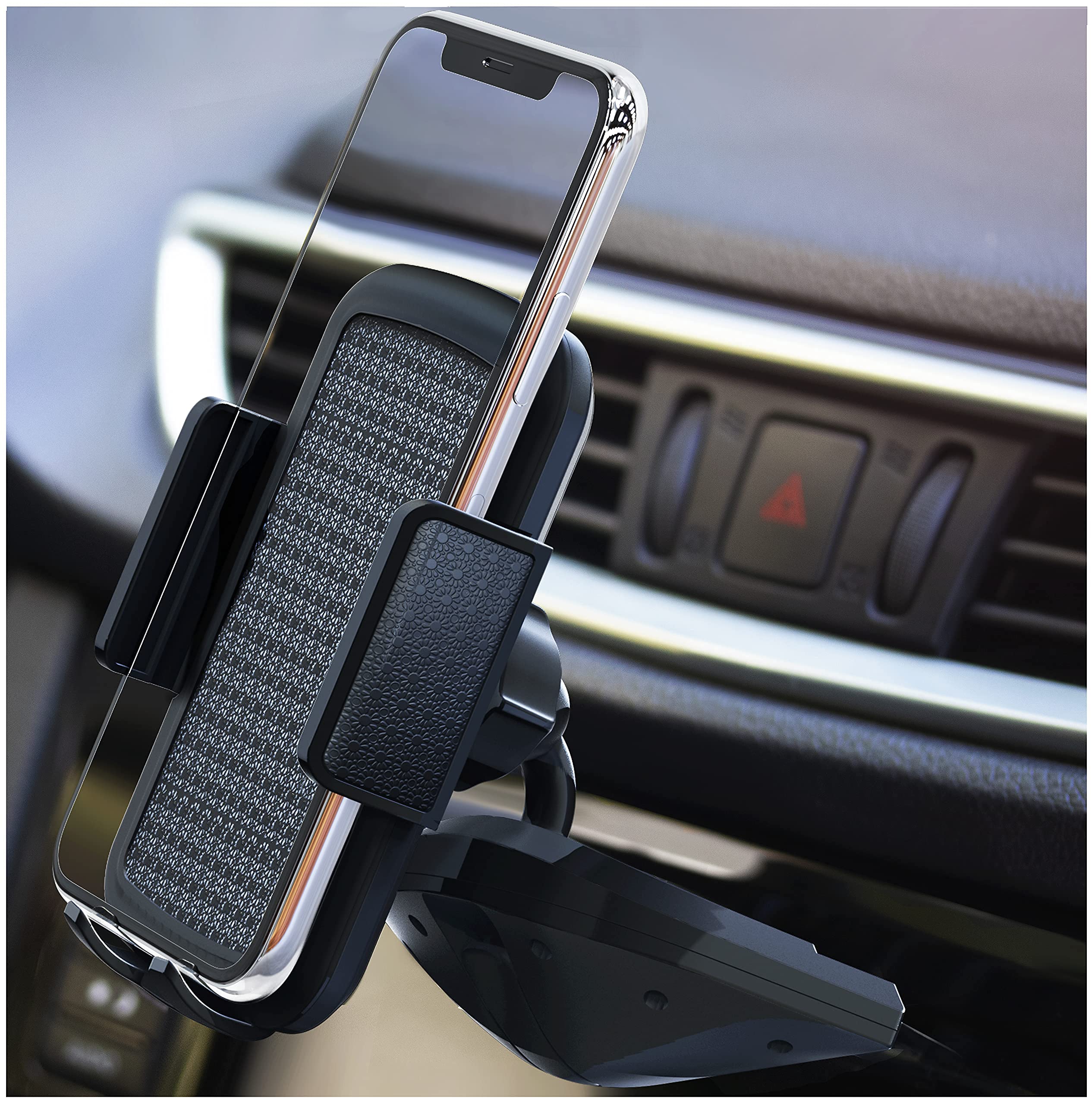 Bestrix Universal CD Slot Car Phone Holder - Strong Grip Hands-Free Car Mount for iPhone 14/13/12/11 Pro/XS Max/XR/X/8/7/6 Plus & Galaxy S22/S21/S20/S10+/S9 - Perfect for Safe Driving & GPS Navigation