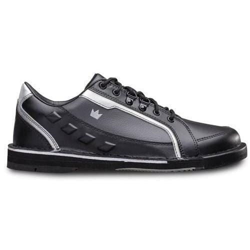 Brunswick Men's Punisher Right Hand Black/Silver Bowling Shoes - Comfortable & Durable for League Play & Tournament Bowling
