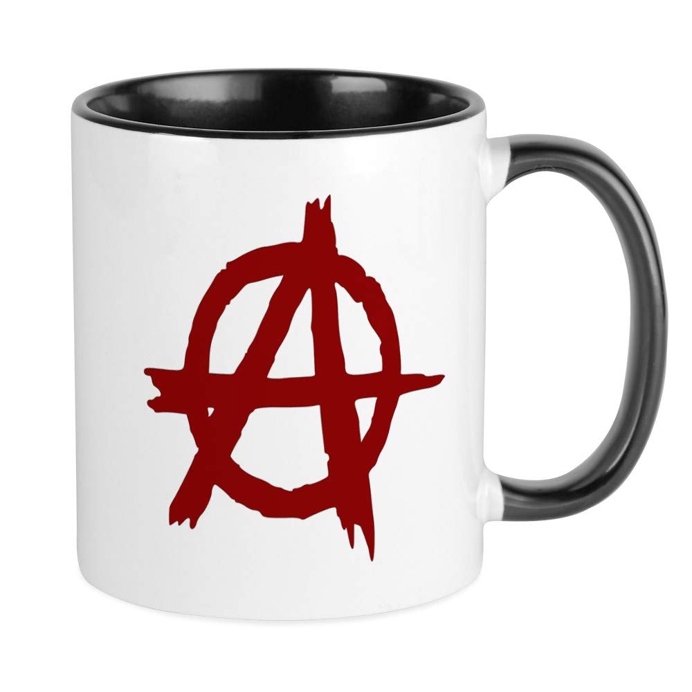 Anarchy Design Ceramic Coffee Mug 11 oz - Black Tea & Espresso Cup for Home, Office, or Gifts - Durable & Dishwasher Safe