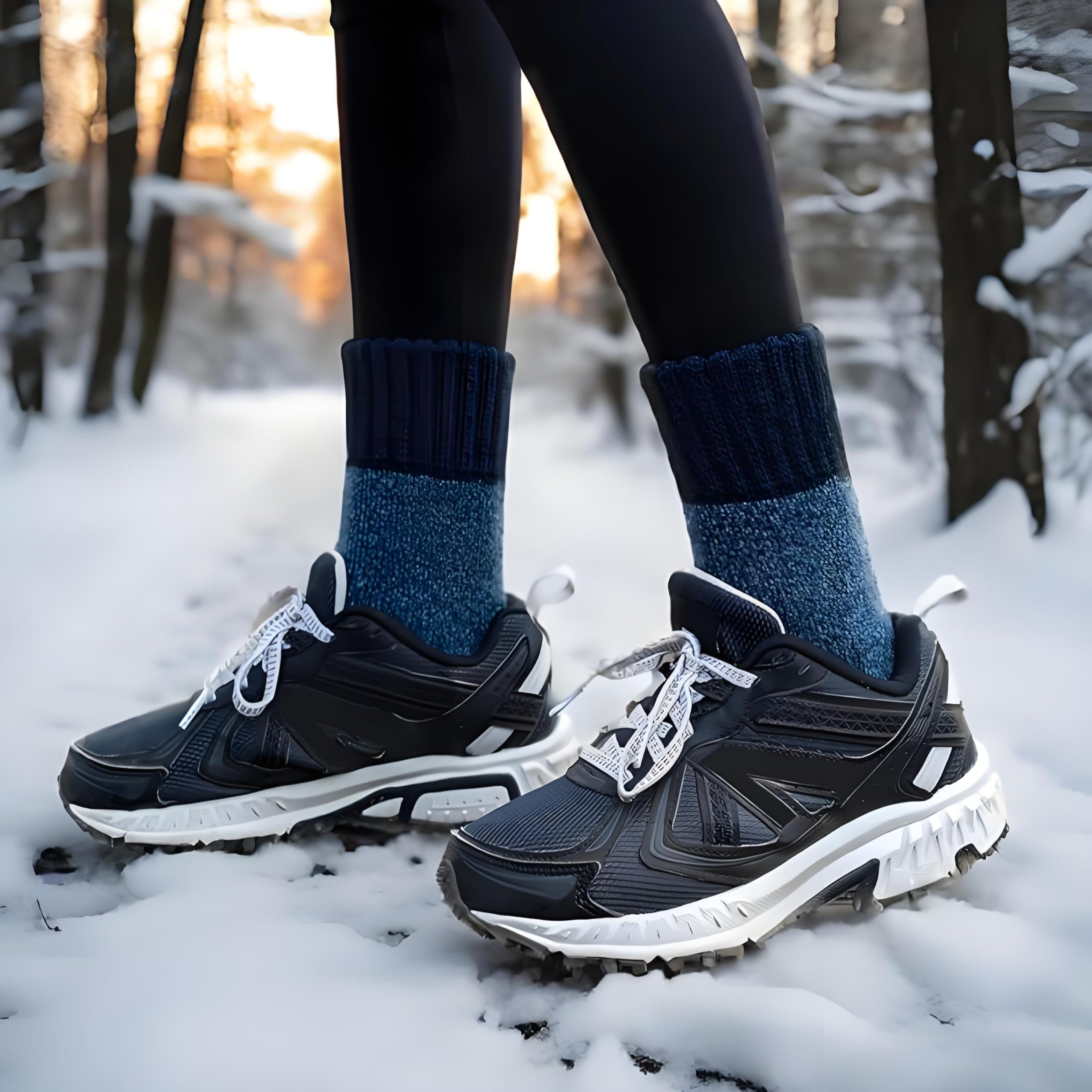 Women's Merino Wool Thermal Socks - 3 Pack for Winter Hiking & Outdoor