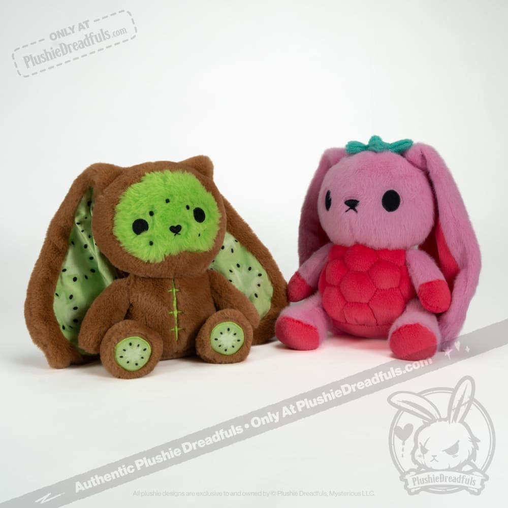 Plushie Dreadfuls Raspberry Bunny Stuffed Animal Toy - Soft Cuddly Bunny Plush for Kids, Gift & Home Decor