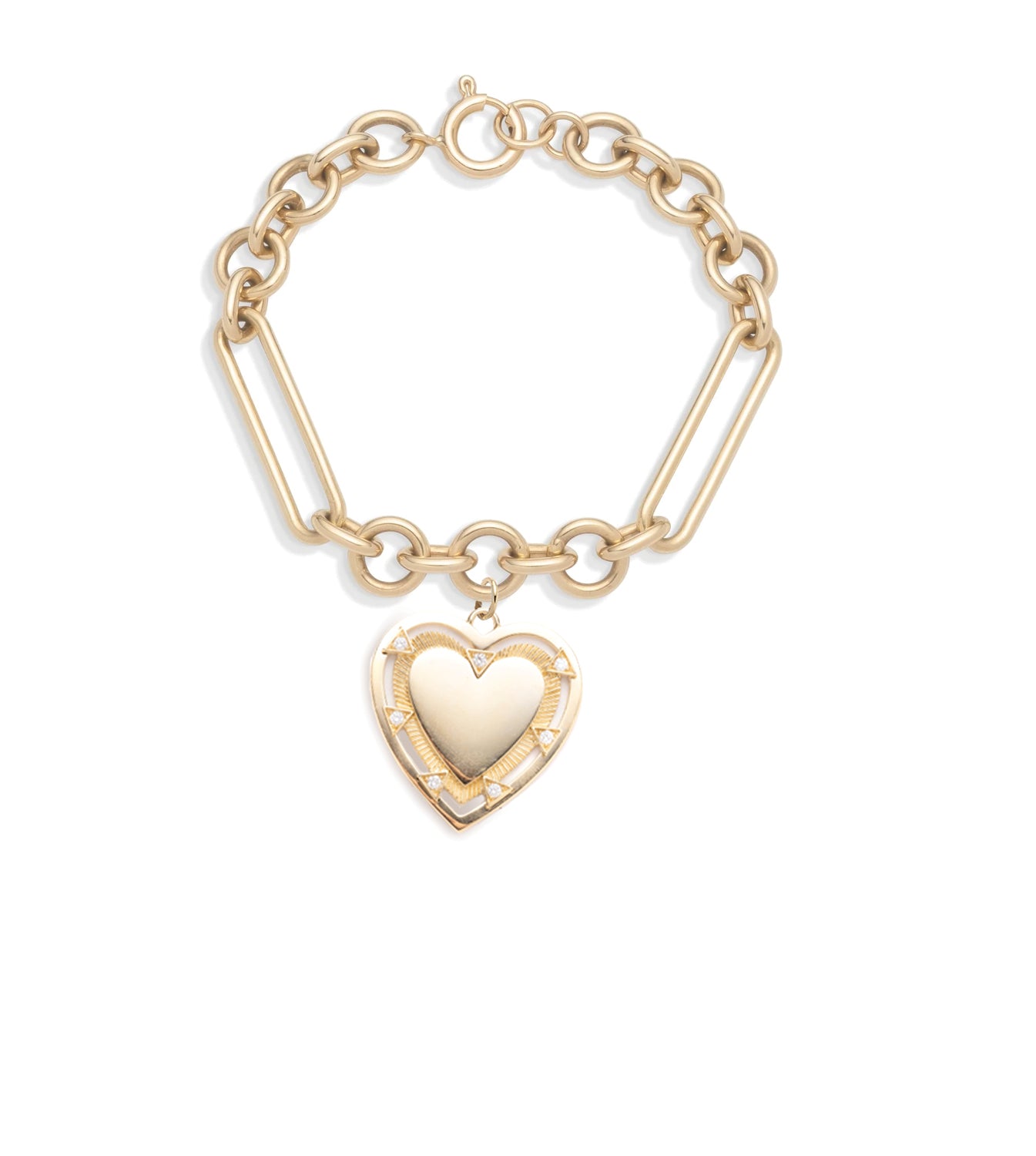 Heart Token Love: Midsized Mixed Clip Chain Bracelet - Perfect for Valentine's Gifts, Anniversary Jewelry & Everyday Fashion Accessories