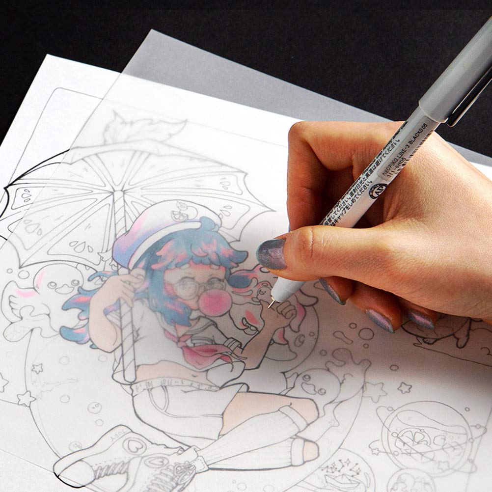 50 Sheets Tracing Paper Pad, 8.5 x 11 Inches - Artist Sketching Paper, Translucent White Clear Trace Paper for Drawing, Animation & Drafting - Perfect for Artists, Designers & Students (Ideal for Sketching, Tracing & Calligraphy Practice)