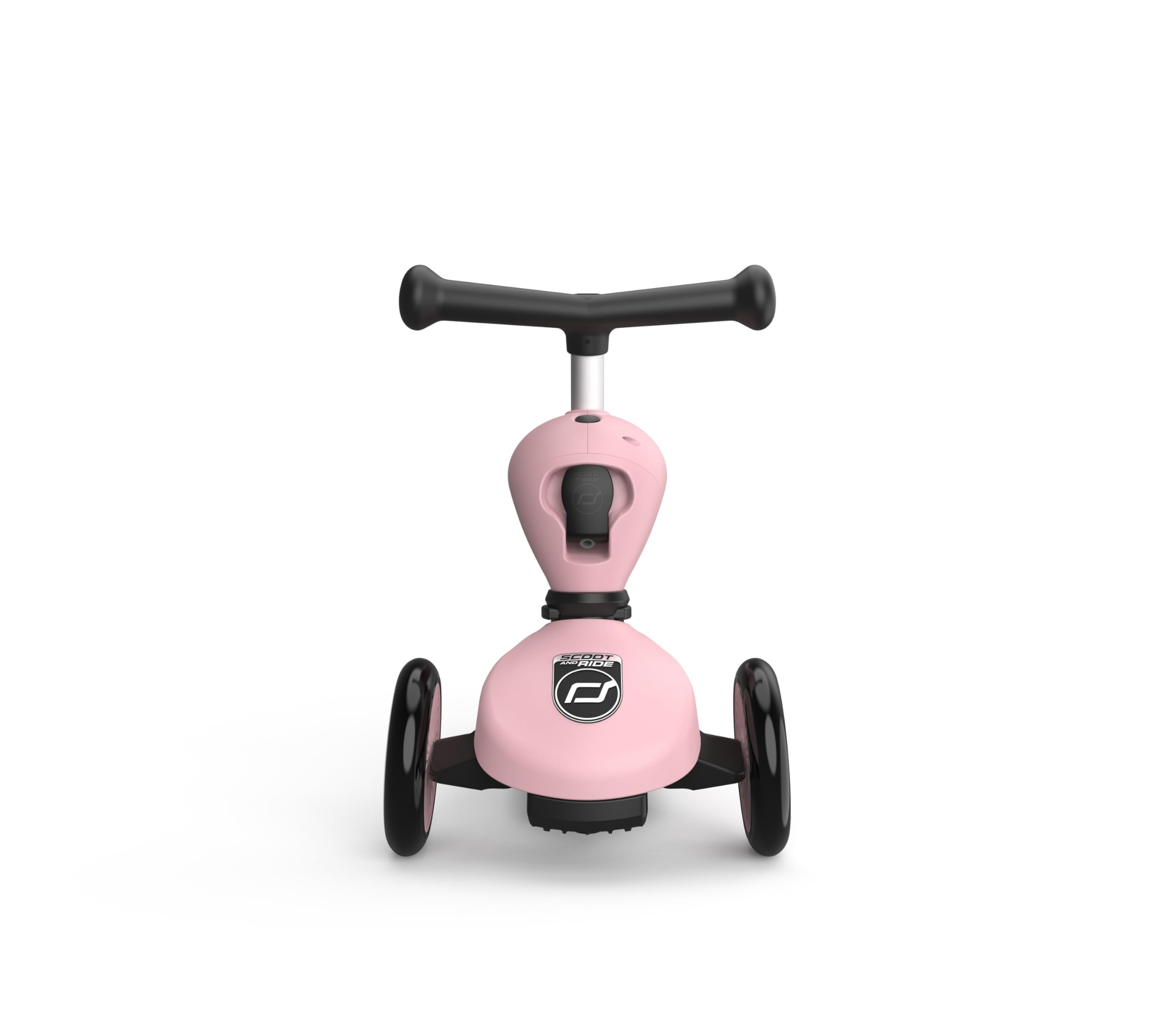 Scoot & Ride Highwaykick 1 2-in-1 Ride-On & Stand Scooter for Toddlers Ages 1-5 | Convertible Kids Scooter with Adjustable Handle | Rose Pink | Perfect for Indoor Play, Outdoor Park Adventures & Learning Balance