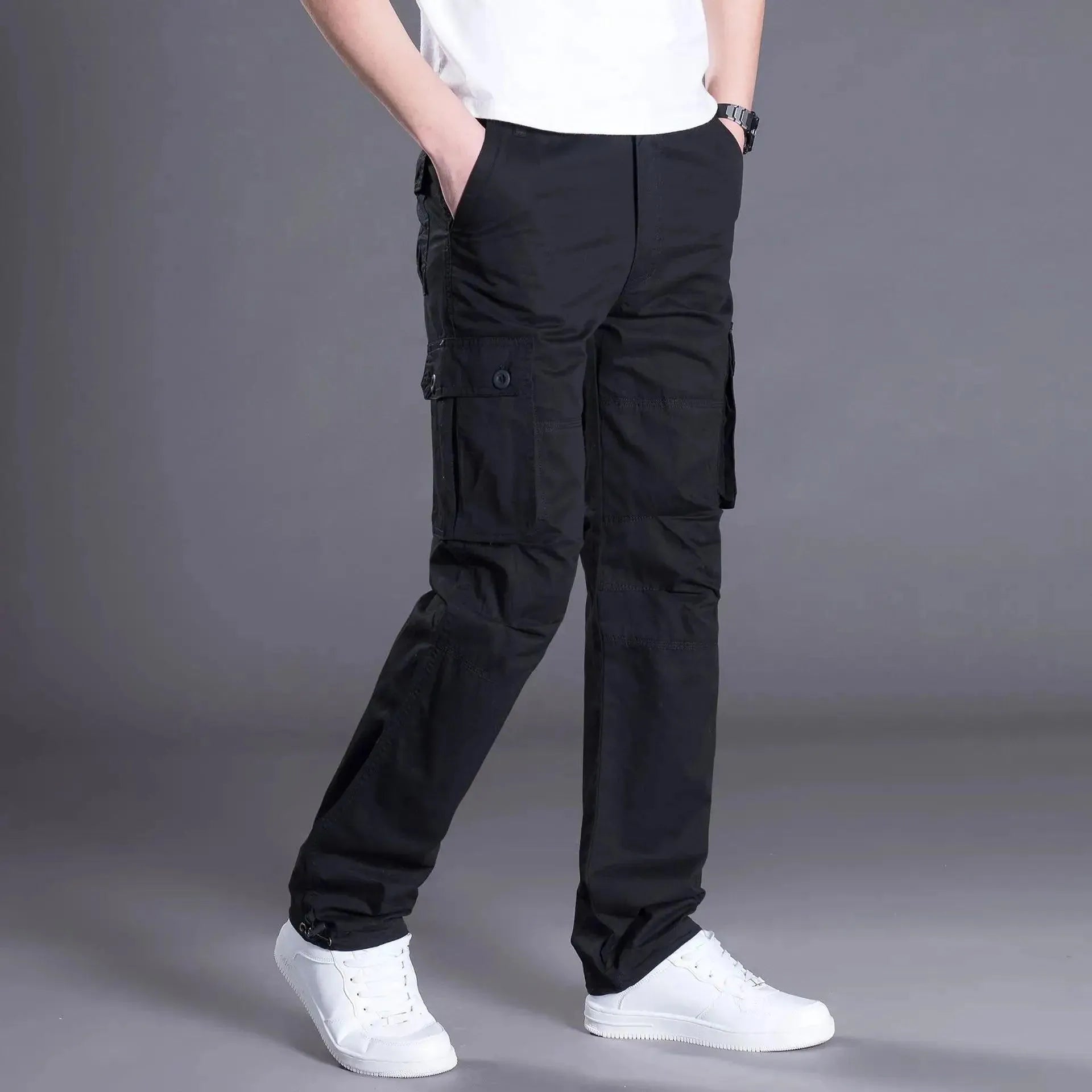 Men's Cargo Pants with Multiple Pockets - Durable & Stylish Workwear for Outdoor, Hiking & Casual Wear