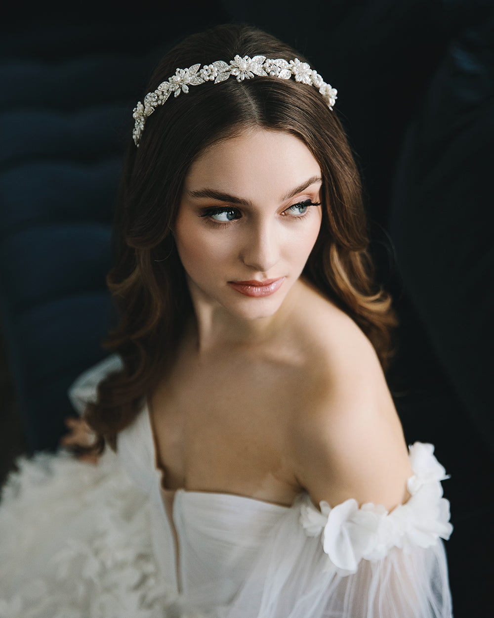 Lorna Pearl Headband for Women - Elegant Crystal Rhinestone Hair Accessory for Weddings, Parties & Special Occasions