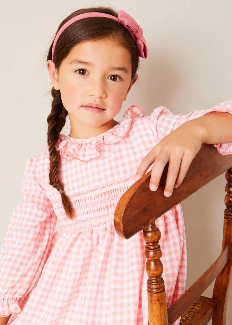 Stylish Gingham Dress for Girls - Trendy Floral Print Summer Outfit for Casual Wear & Special Occasions
