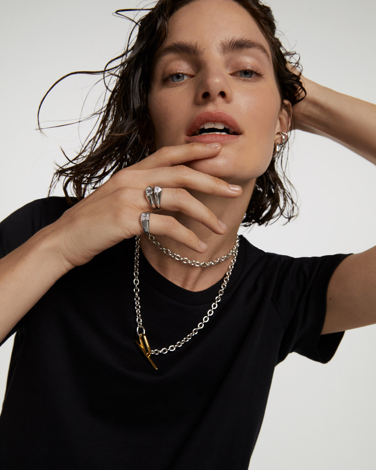GRID 2 LongBeat Chain Necklace for Women - Trendy Layered Gold Plated Jewelry for Daily Wear, Party & Special Occasions