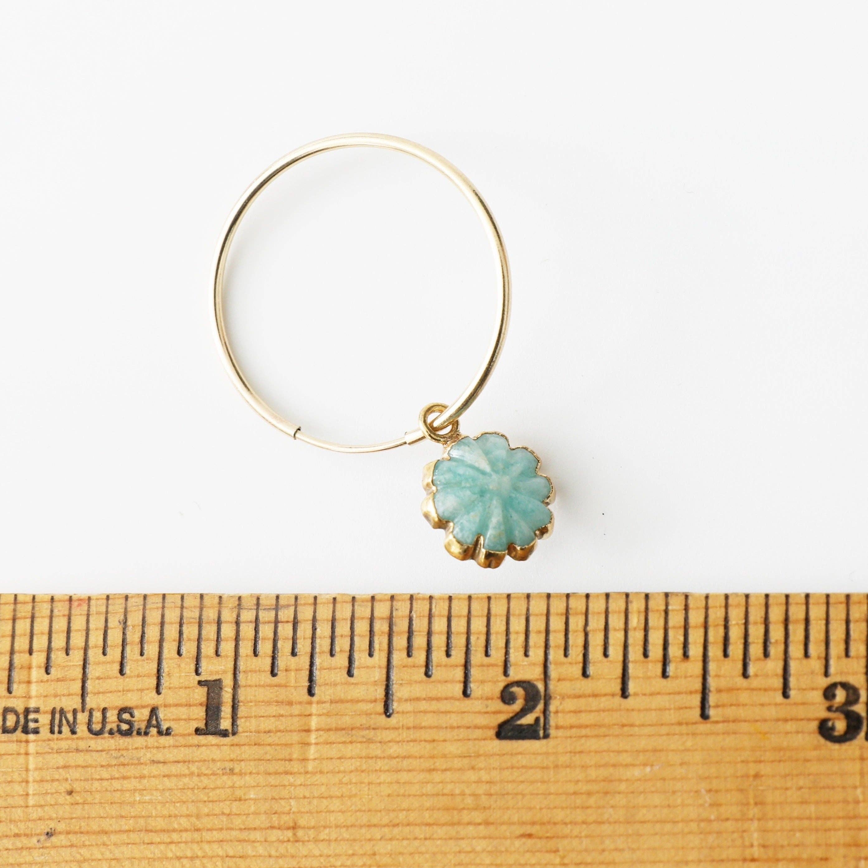 Bloom Hoop Earrings for Women - 14K Gold Plated Dainty Huggie Hoops - Minimalist Everyday Jewelry for Work, Date Night & Special Occasions