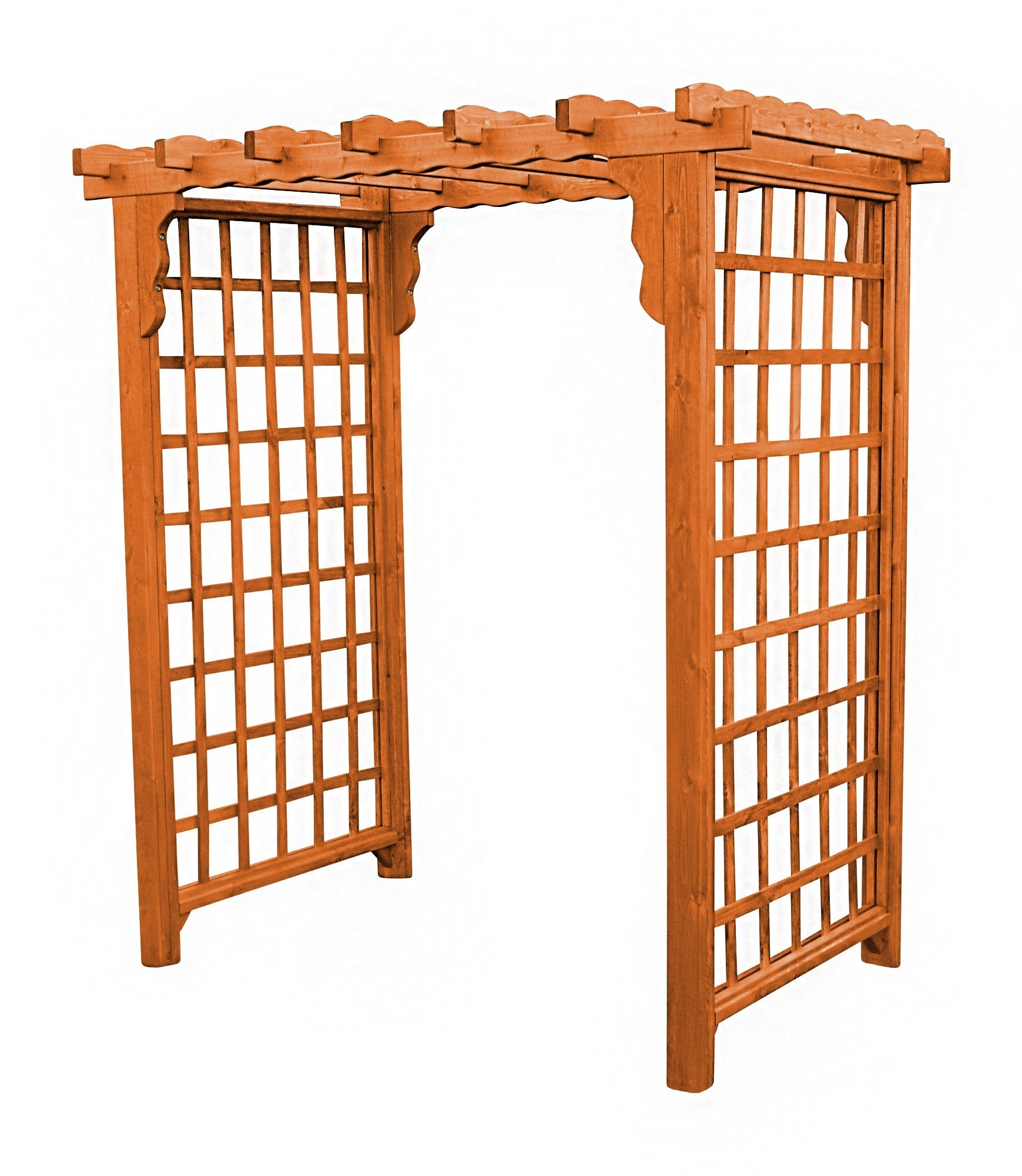 Amish Handcrafted Cedar Wood Lexington Arbor - Rustic Garden Arbor for Outdoor Weddings, Backyard Decor & Landscaping