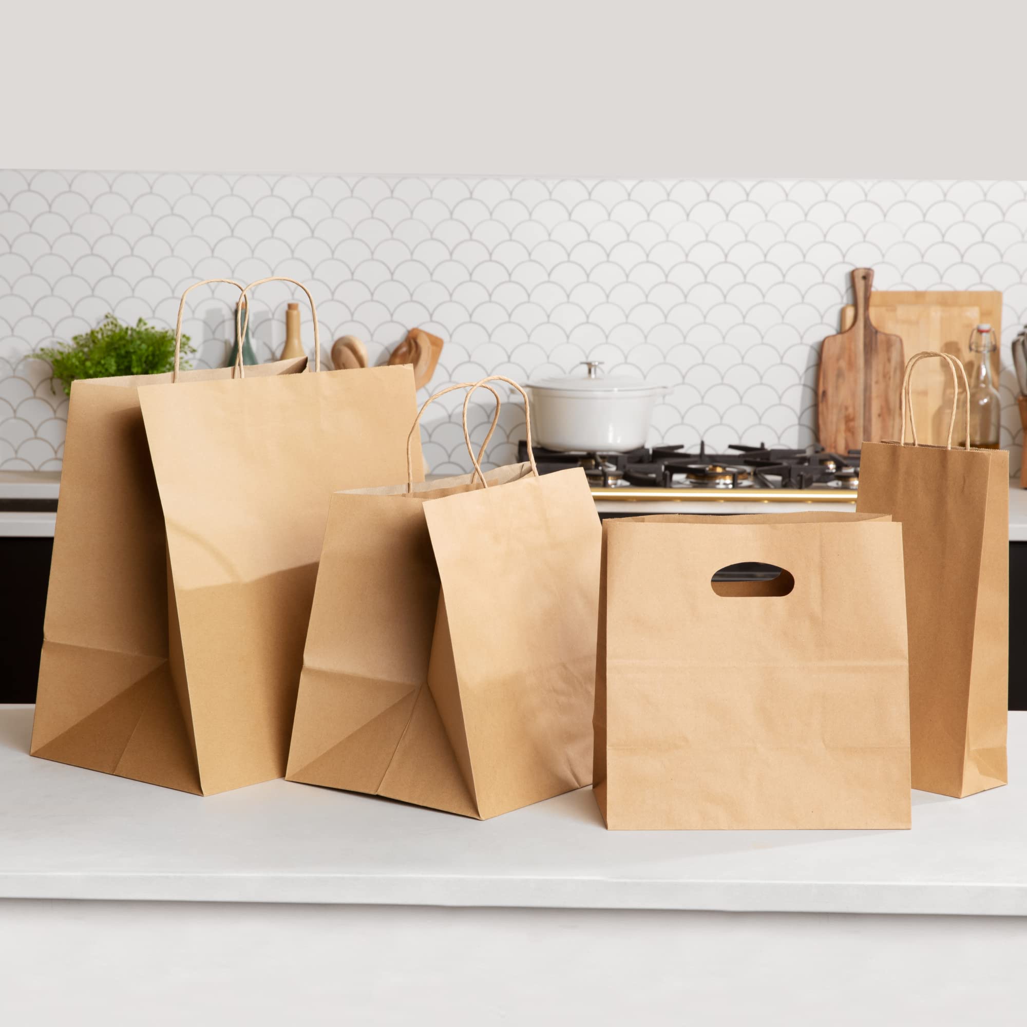 Eco-Friendly Kraft Paper Tote Bags - 16