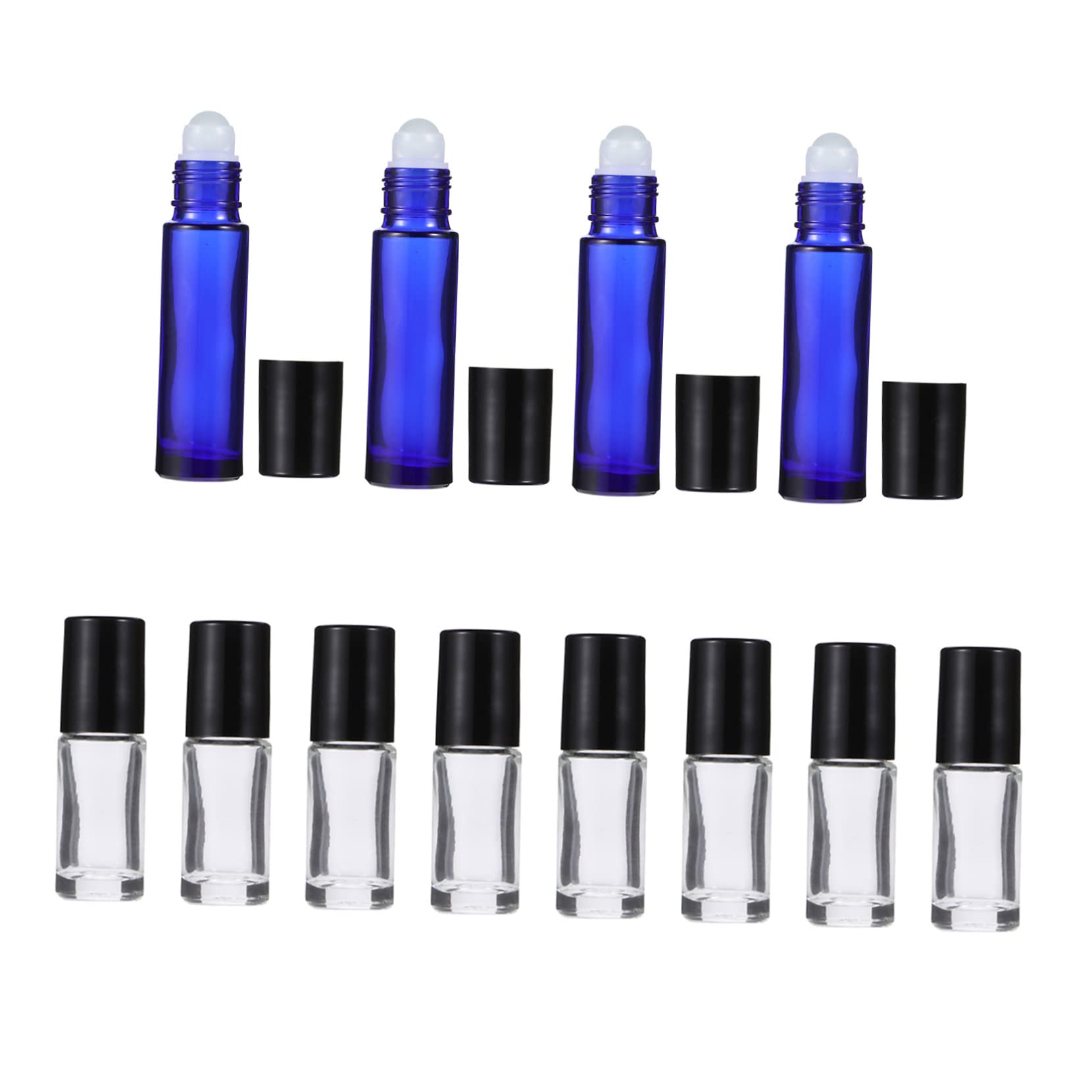 FOMIYES 20 Pack Empty Roller Bottles for Essential Oils, Perfume & Cosmetics - Travel Size Plastic Roll-On Containers - Perfect for DIY Aromatherapy, Skincare & On-the-Go Use