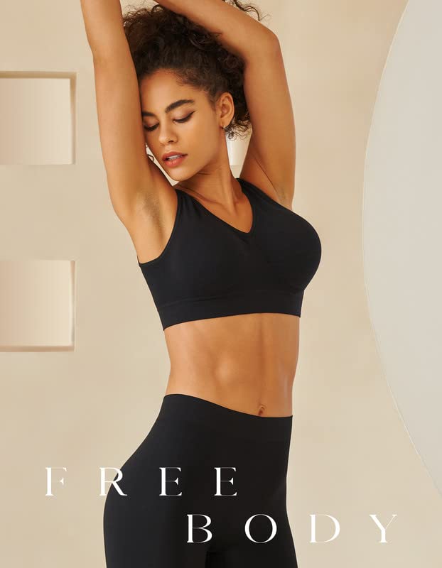 Best Women's Sports Bras 3 Pack - Seamless Stretchy Yoga Bras for Running, Gym & Workout - Comfortable Support for Active Lifestyles