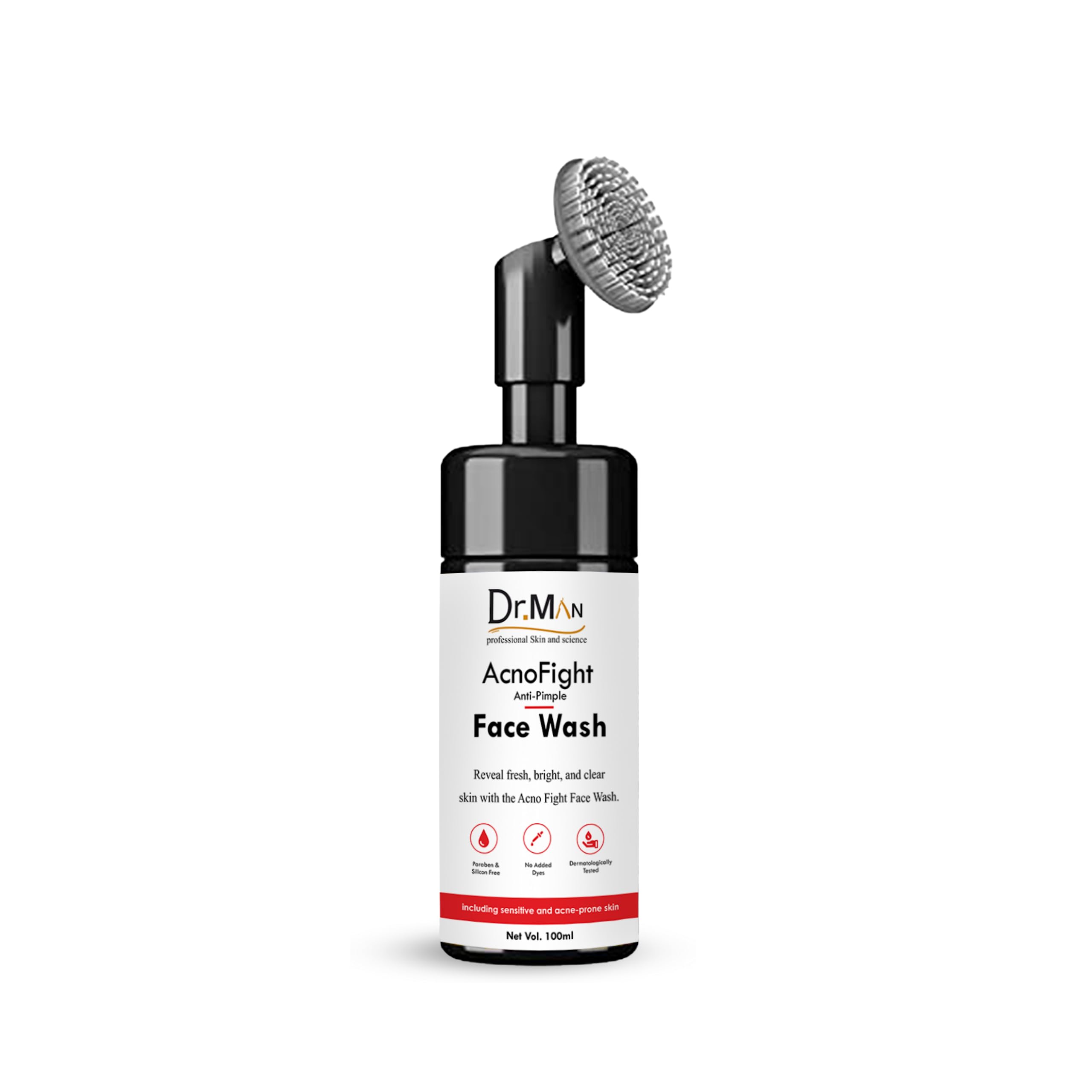 Dr.Man Professional Acne Fighting Anti-Pimple Face Wash 100ml - Gentle Cleanser for Oily & Acne-Prone Skin - Daily Use for Clear Complexion
