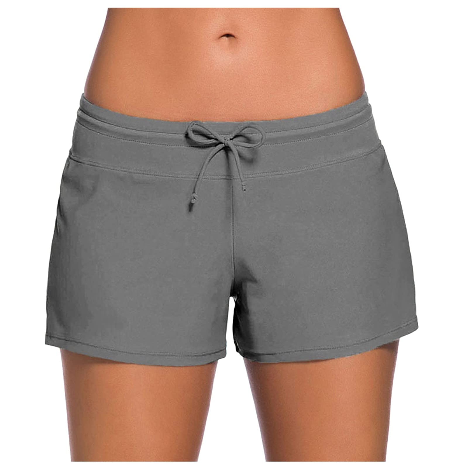 NIENDING Women's Quick Dry Swim Shorts - Summer Board Shorts with Tankini Bottom, Plus Size Swimwear for Beach, Pool & Water Sports