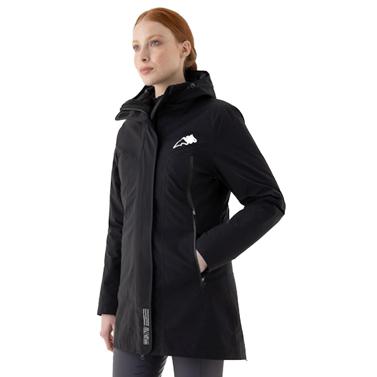 Equiline Women's Cegnum 3-in-1 Waterproof Padded Long Jacket - Winter Coat with Removable Hood for Hiking, Skiing & Outdoor Activities