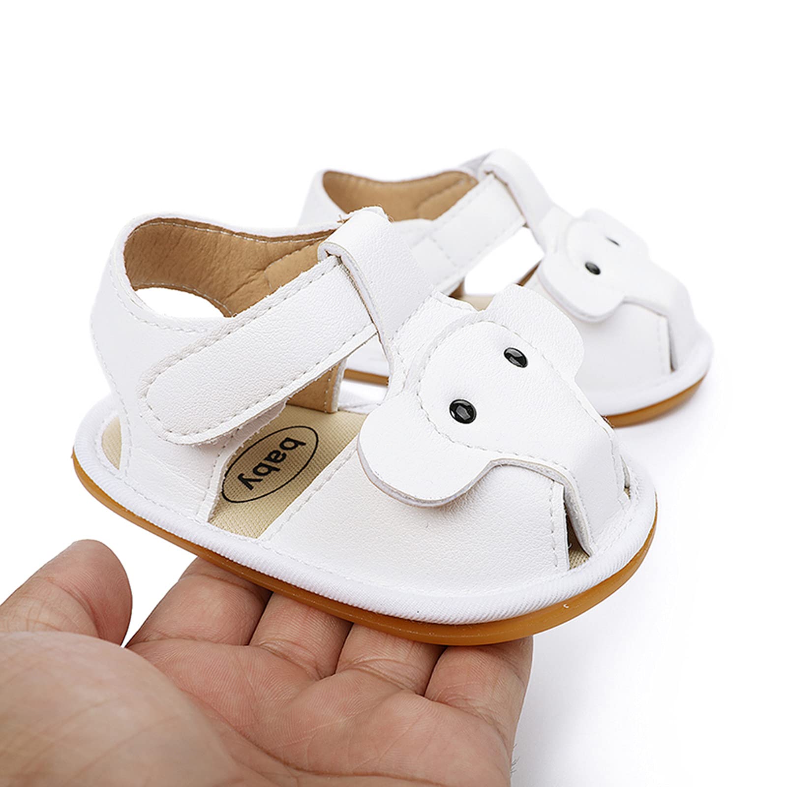 Toddler Girls Sandals - Cute Elephant Design Beach Sandals for Baby Girls, Soft Sole Prewalker Shoes for Summer | Perfect for Beach Outings, Playdates & Warm Weather