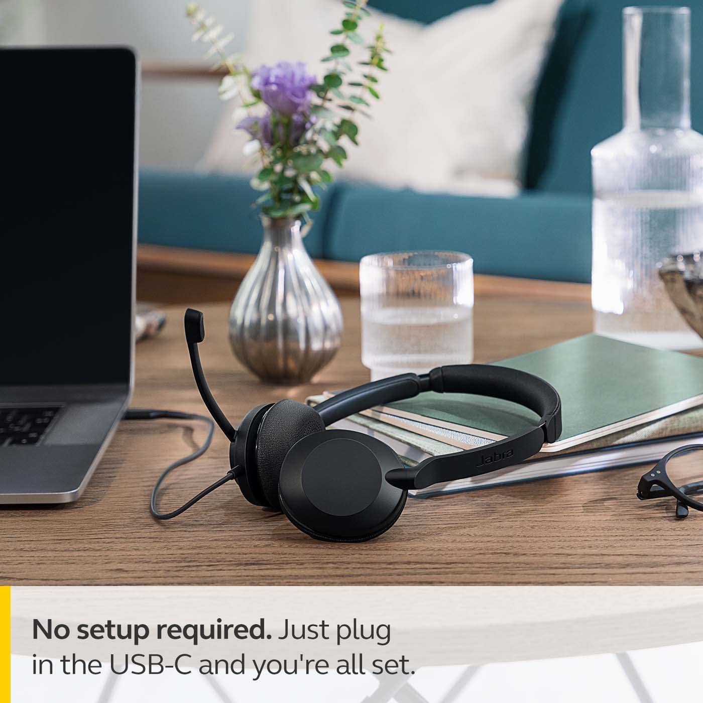 Jabra Connect 4h USB-C Wired Headset for Office Calls & Remote Work