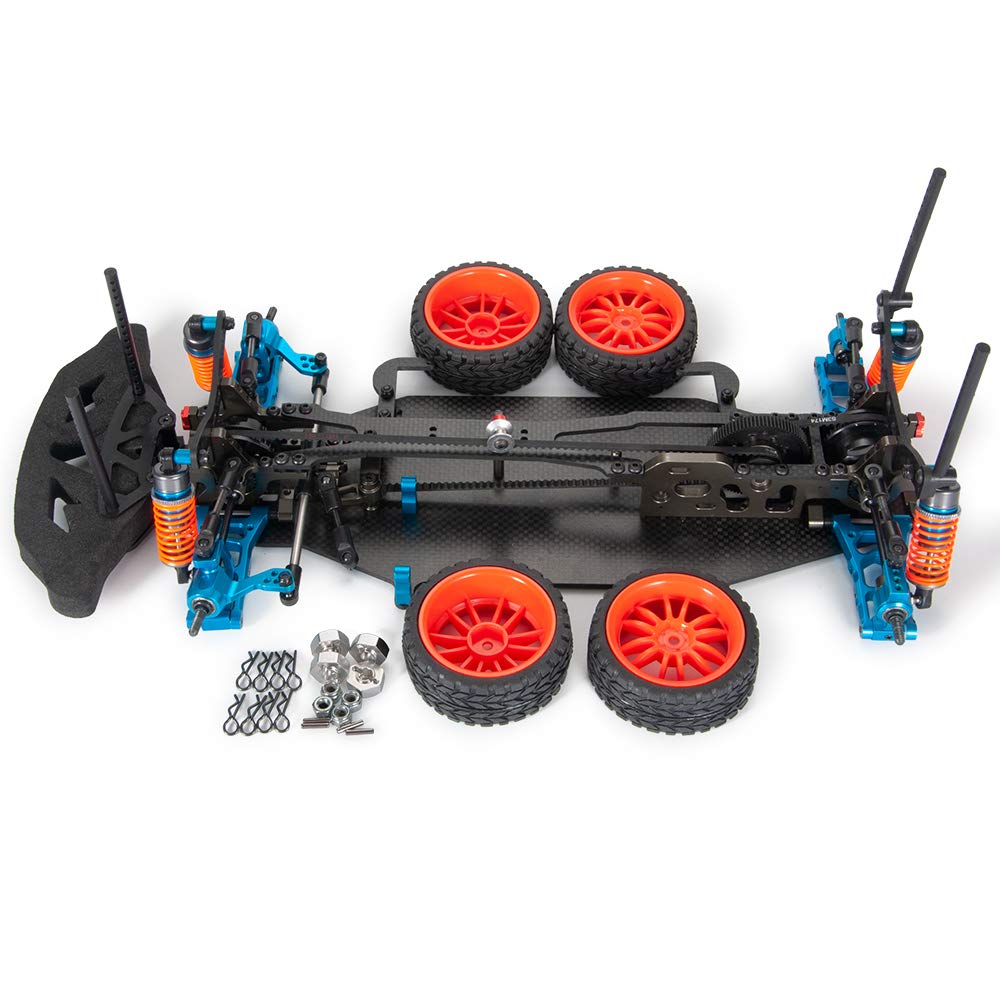 High-Performance Alloy Carbon Frame Body for 1/10 Scale RC Drift Racing Cars with Shaft Drive System - Perfect for Competitive Drifting and Touring Car Racing