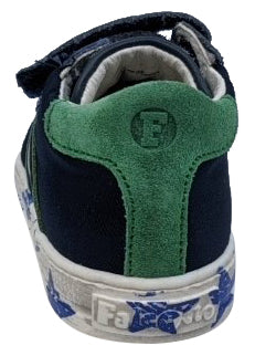 Falcotto Boys' Leryn Fashion Sneakers for Kids - Navy & Green Casual Shoes | Comfortable & Stylish for School, Play & Everyday Wear