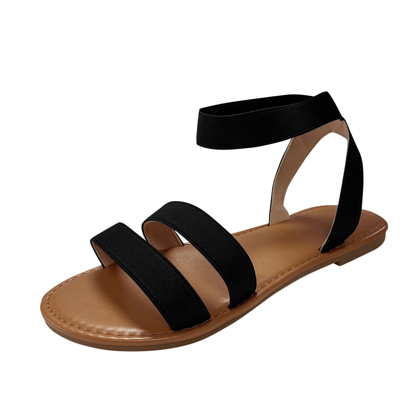 Women's Summer Roman Flat Sandals - Comfortable Strap Sandals for Walking, Beach & Casual Outfits | Breathable Ladies Sandals for Vacation, Travel & Everyday Wear