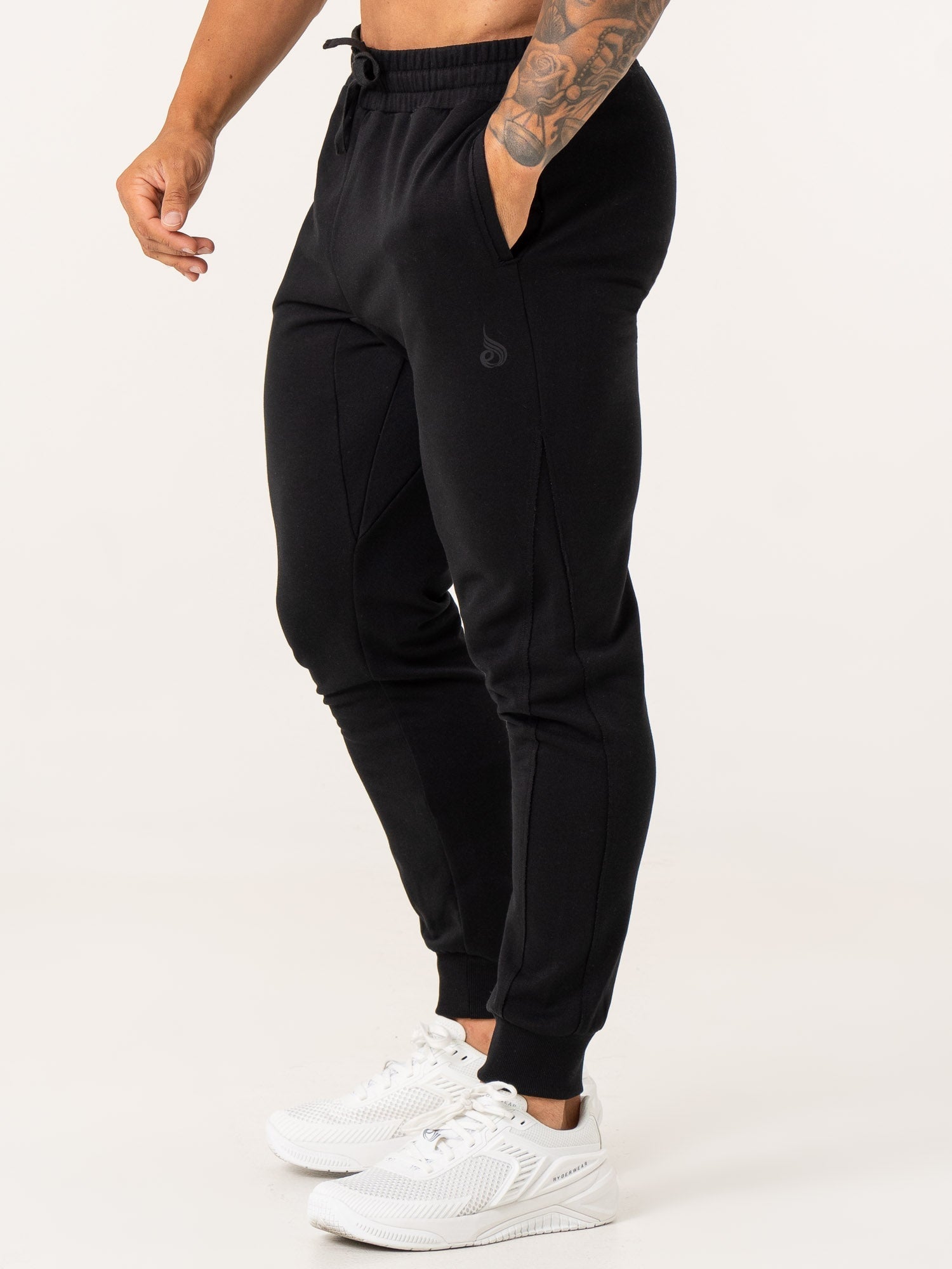 Force Track Pants for Men - Black Athletic Running Jogging Pants - Comfortable Workout & Gym Training Pants for Casual Wear