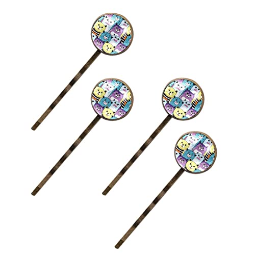 Vintage Cat Hair Clips - Cute Smiling Face Hairpins for Women & Girls | Funny Cat Hair Accessories for Parties, Daily Wear & Gifts